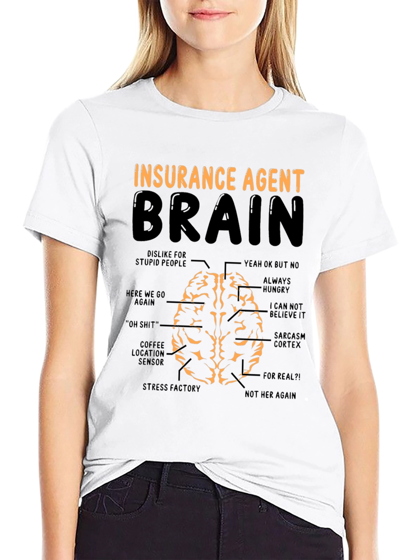Insurance Agent Brain T-Shirt Funny Gift