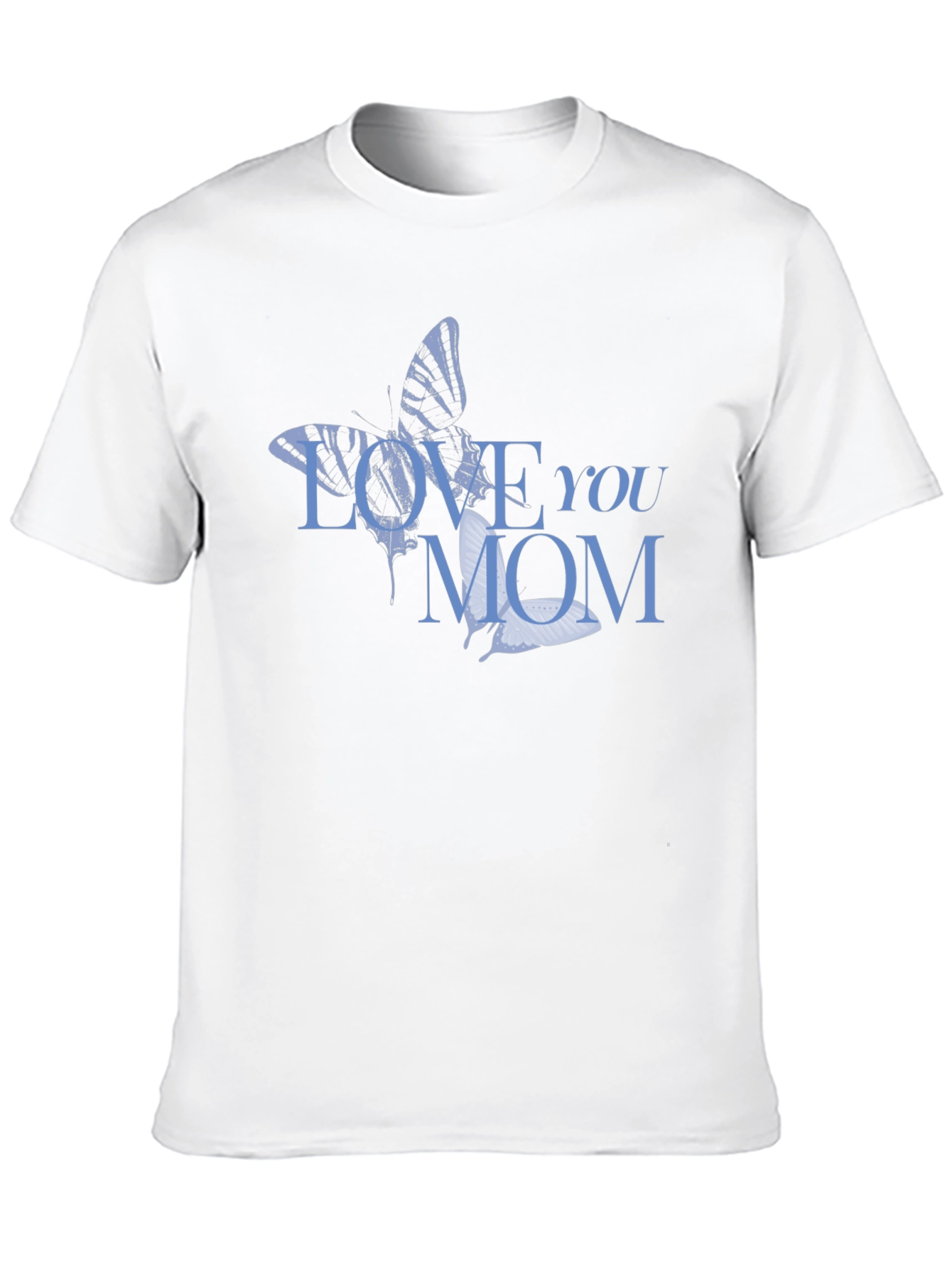 Love You Mom Butterfly Graphic T-Shirt