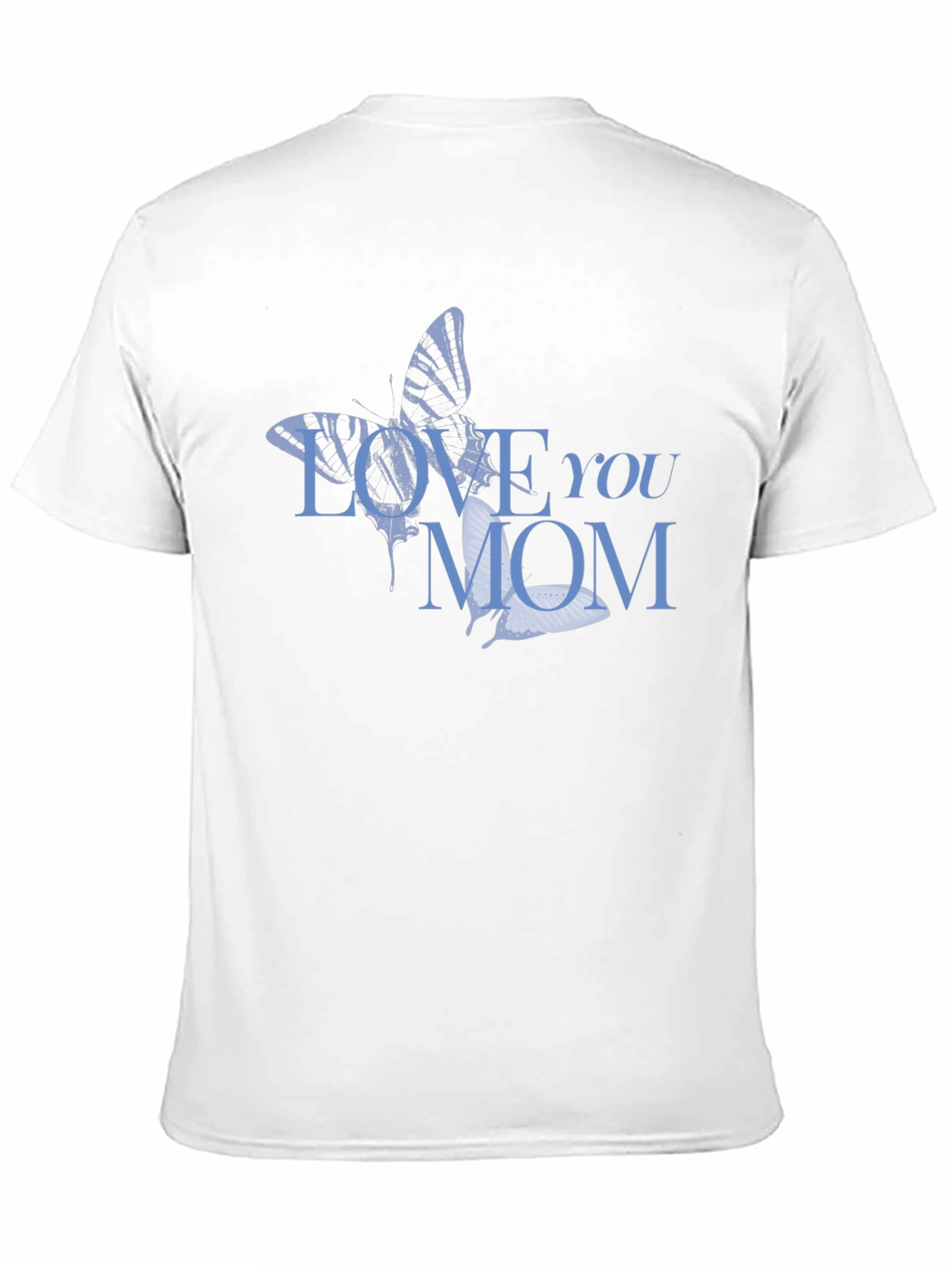 Love You Mom Butterfly Graphic T-Shirt