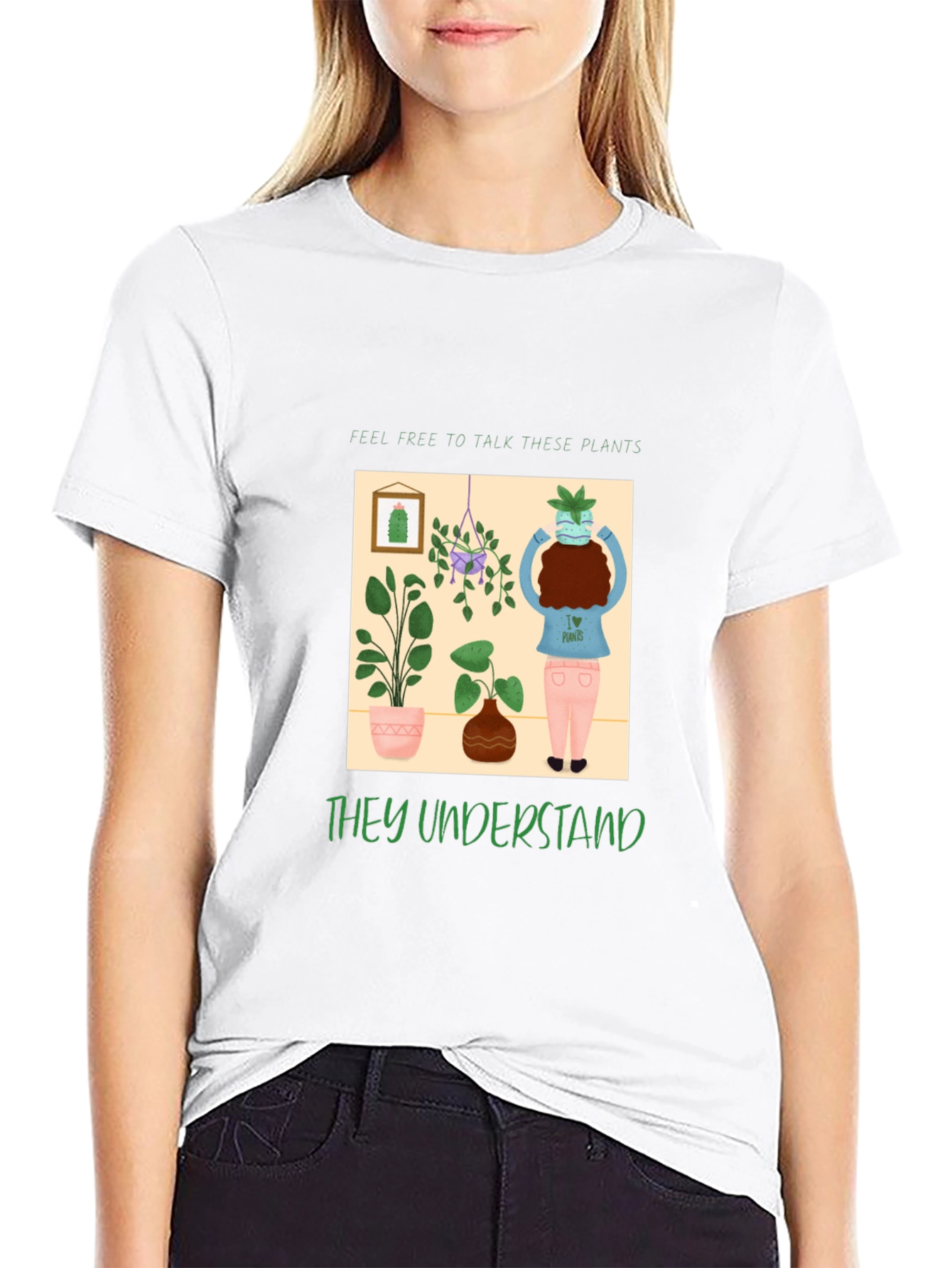 Talk to Plants Black T-Shirt - They Understand
