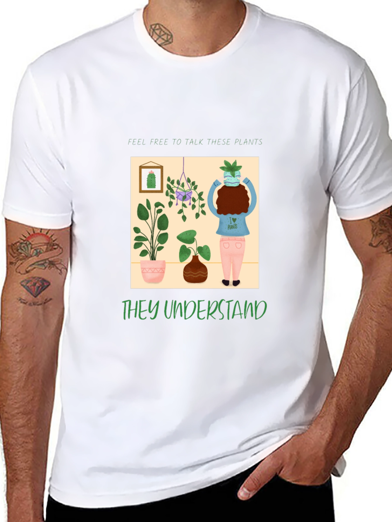 Talk to Plants Black T-Shirt - They Understand