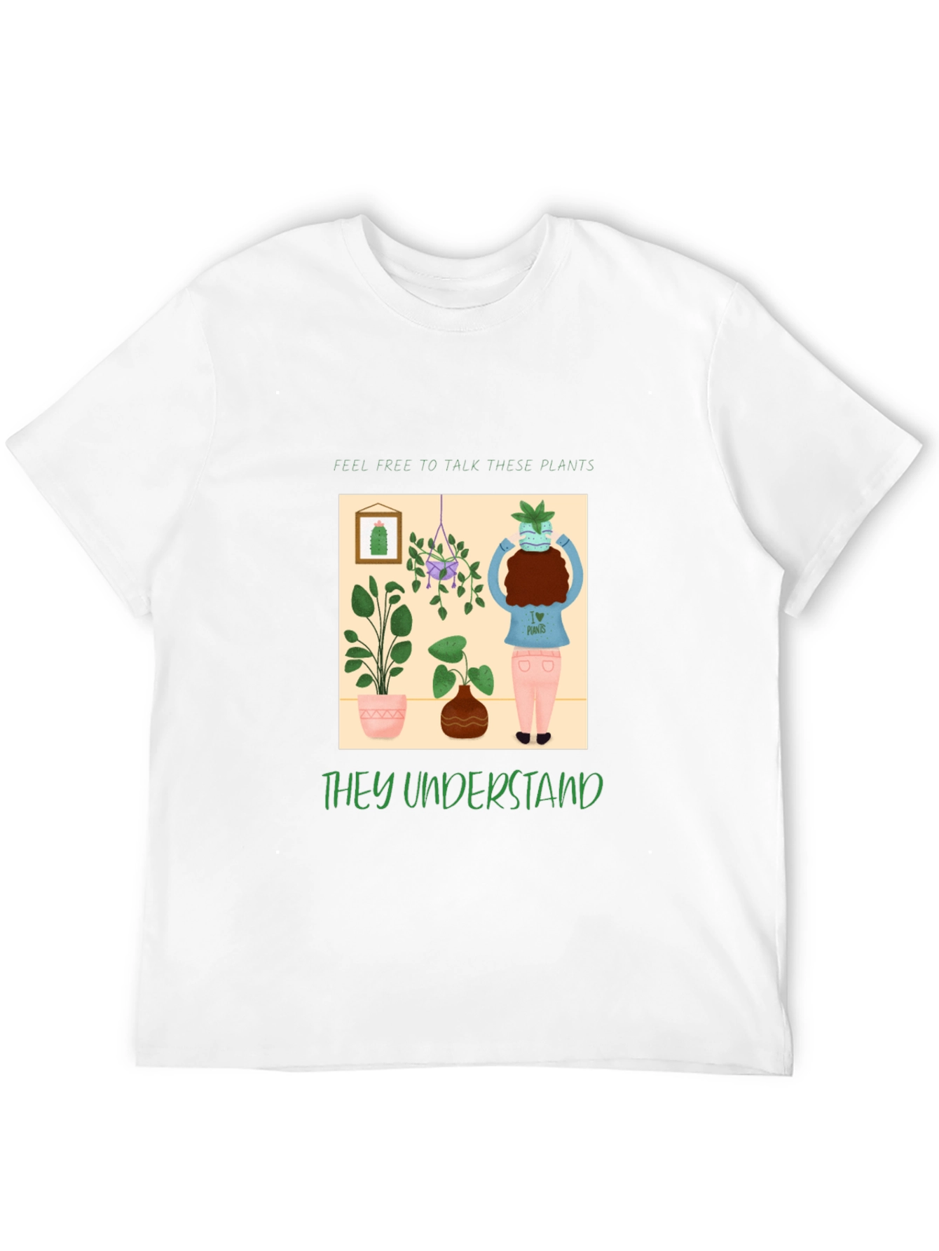 Talk to Plants Black T-Shirt - They Understand