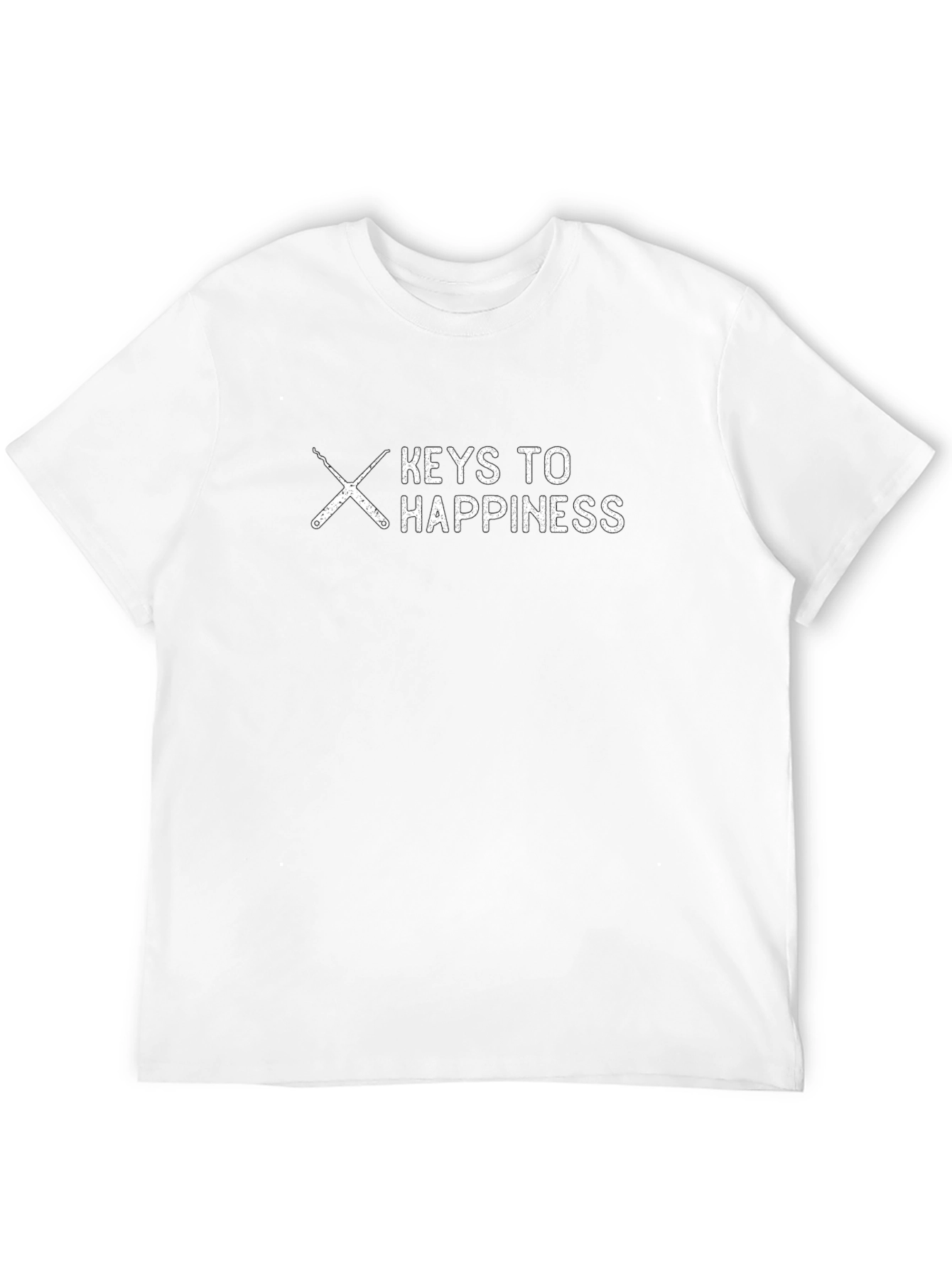Keys to Happiness Black Graphic Tee