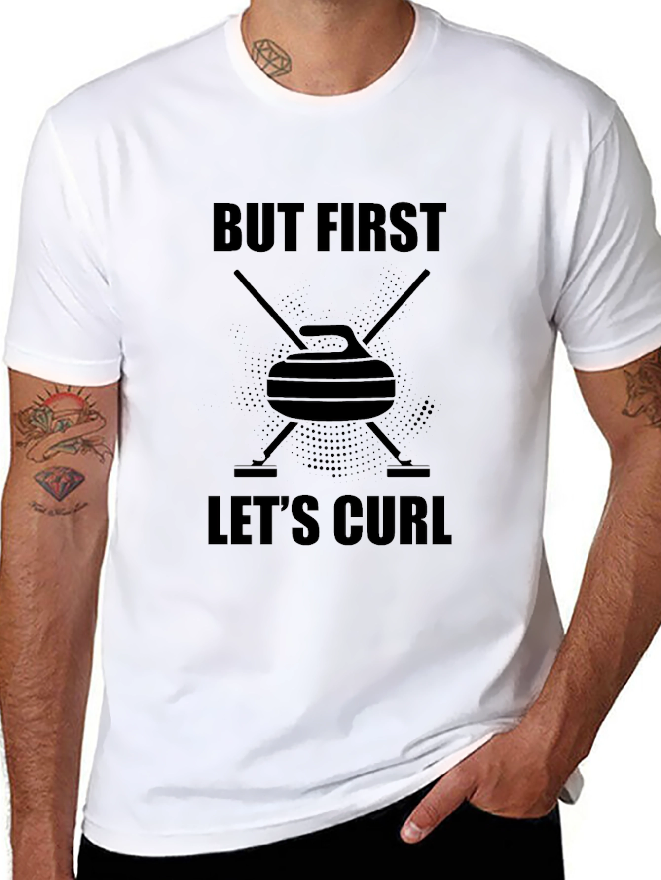 But First Lets Curl T-Shirt | Curling Tee