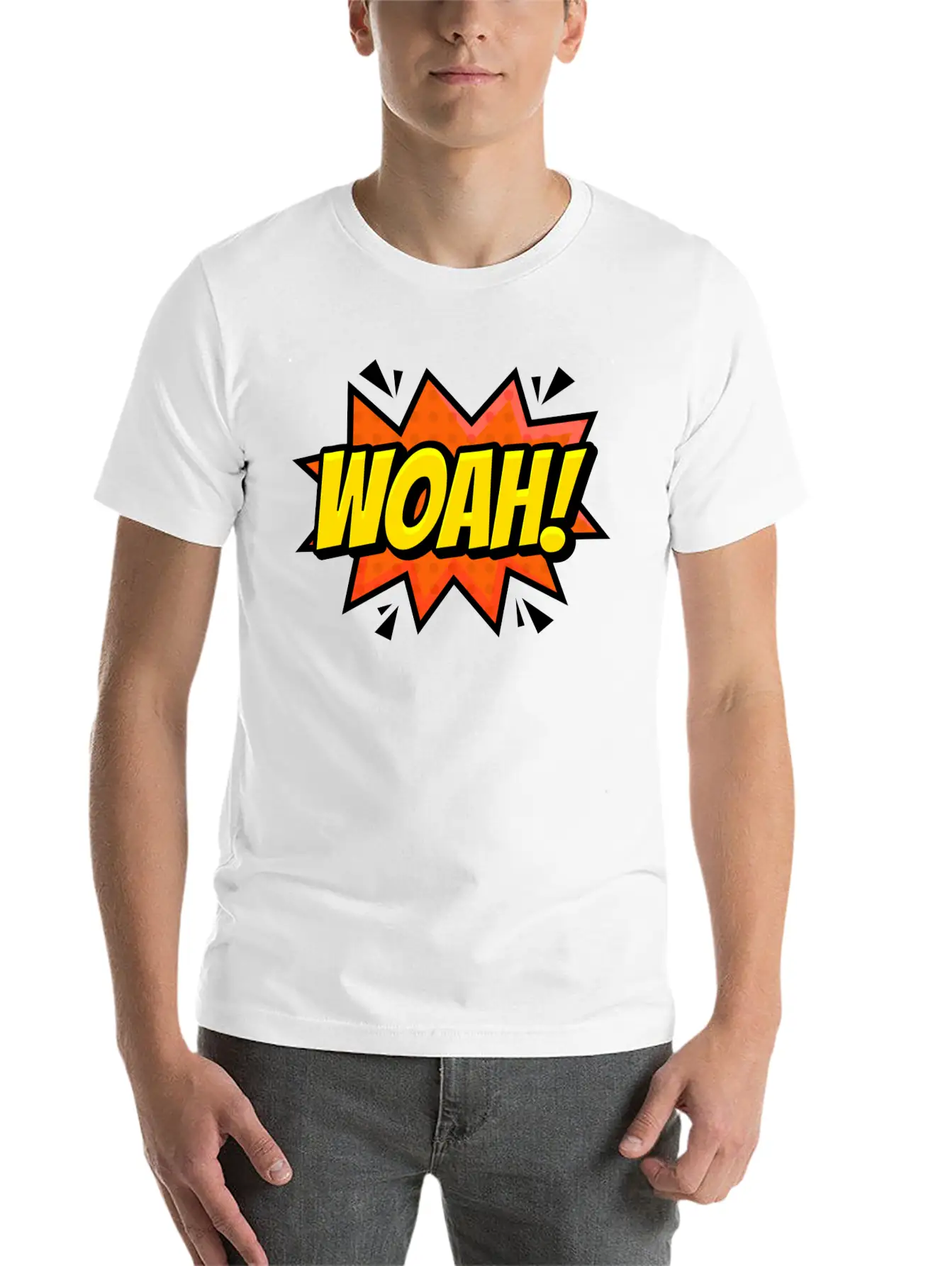 Woah Surprise Unisex Casual T-Shirt – Clean Design For Daily Comfort