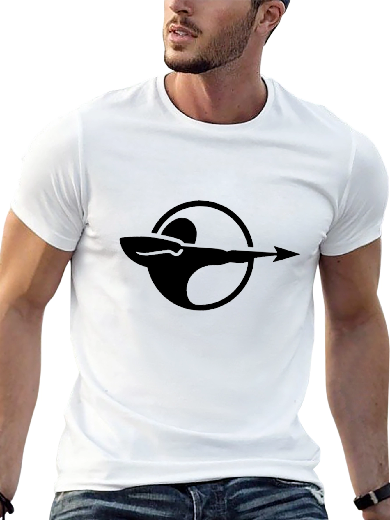 Archer Graphic Tee - Minimalist Black T-Shirt