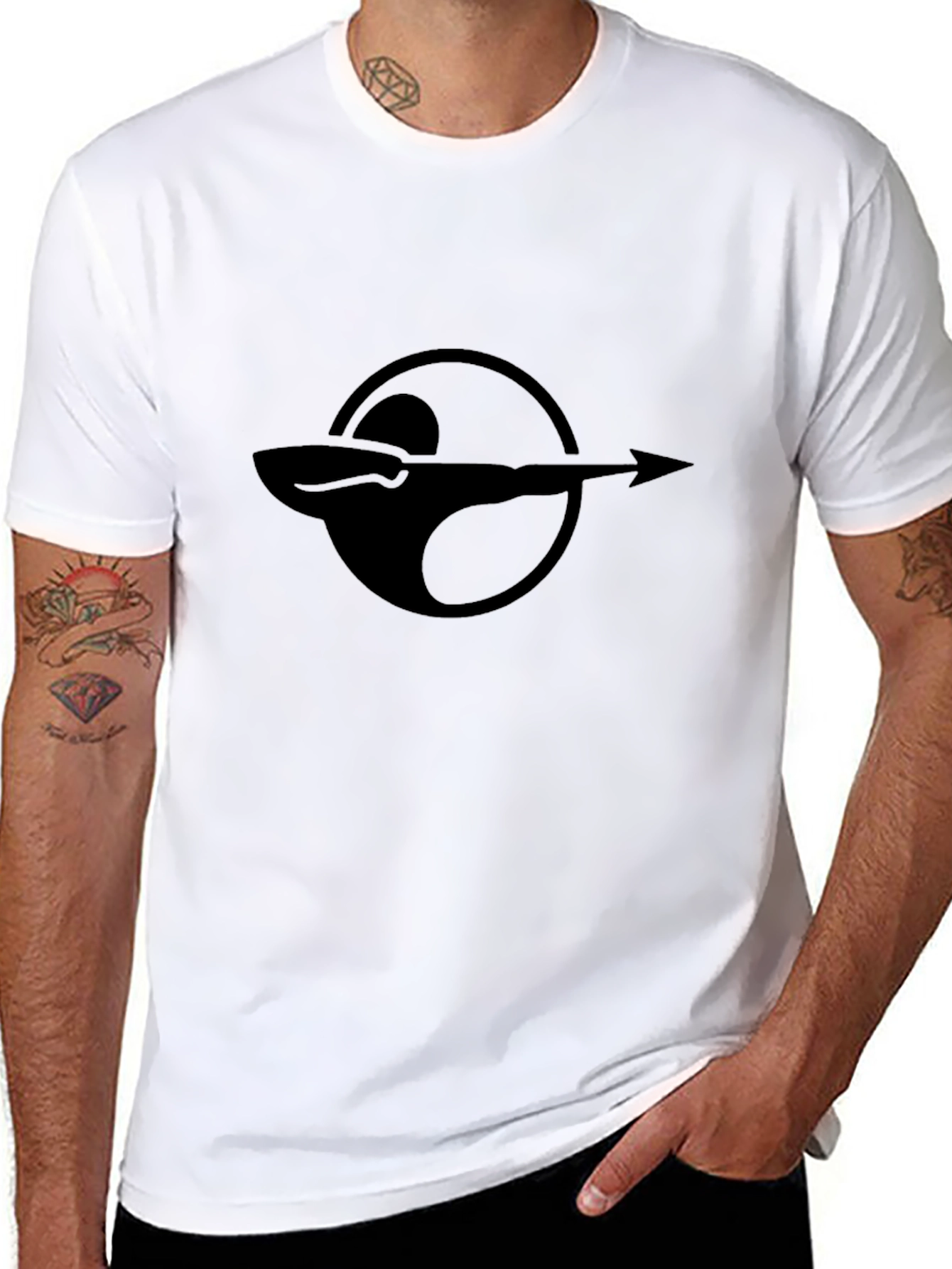 Archer Graphic Tee - Minimalist Black T-Shirt