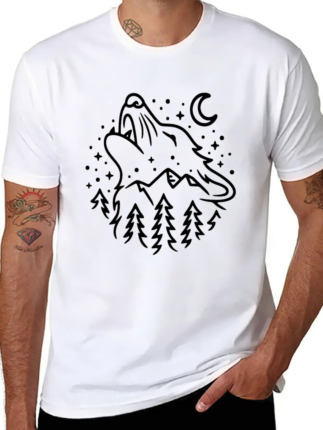 Wolf Dog Wolf Head Wolves - Wolf Unisex Casual T-Shirt – Clean Design For Daily Comfort