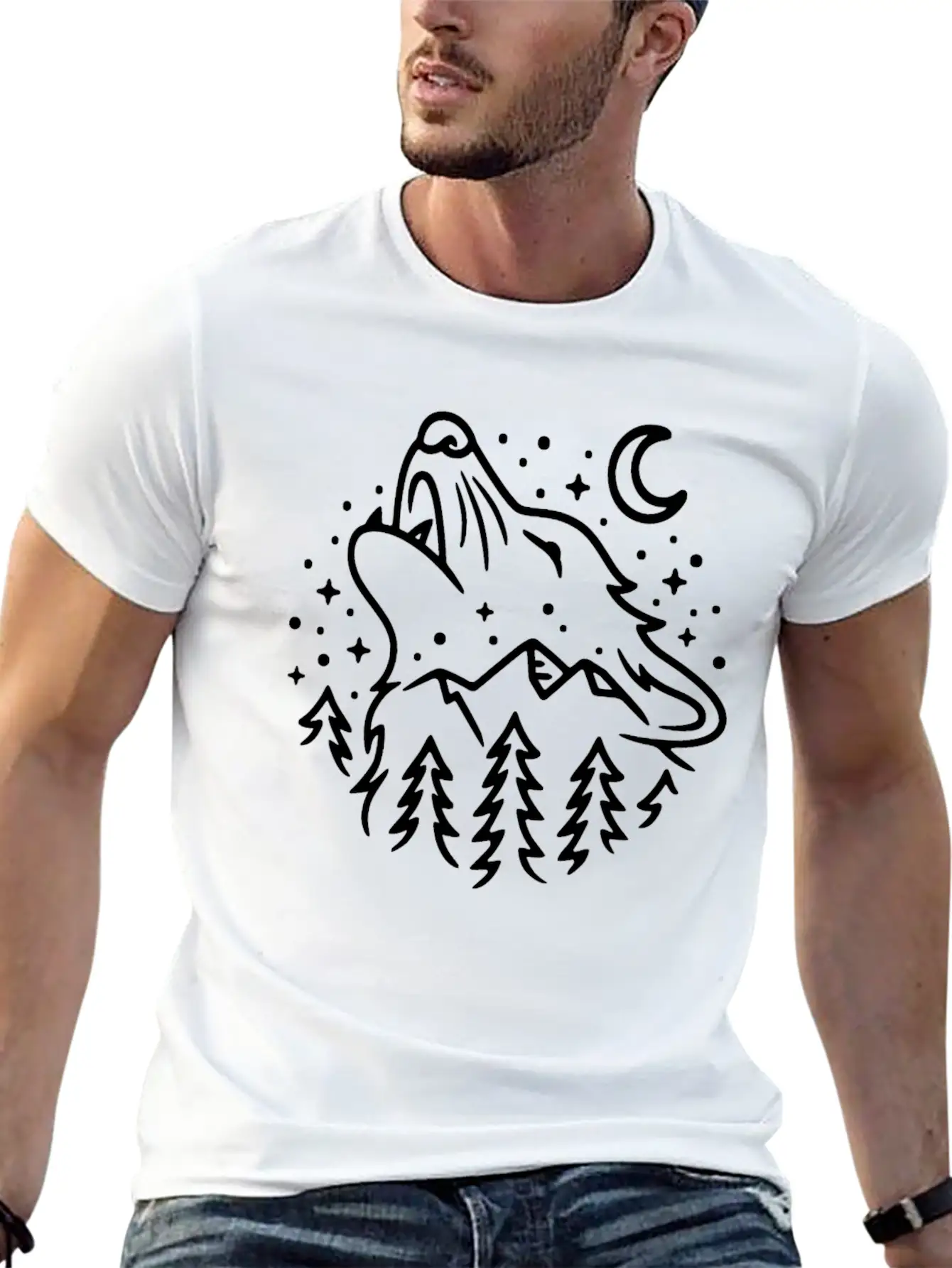 Wolf Dog Wolf Head Wolves - Wolf Unisex Casual T-Shirt – Clean Design For Daily Comfort