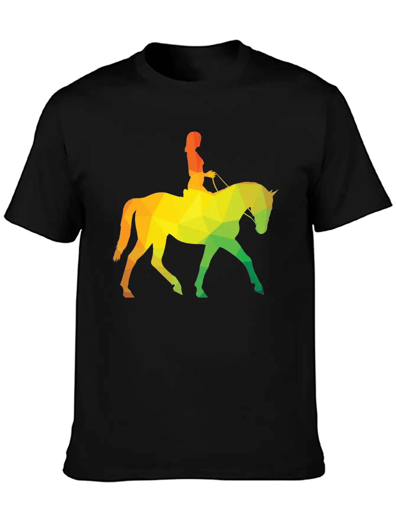 Woman Riding A Horse Unisex Casual T-Shirt – Clean Design For Daily Comfort