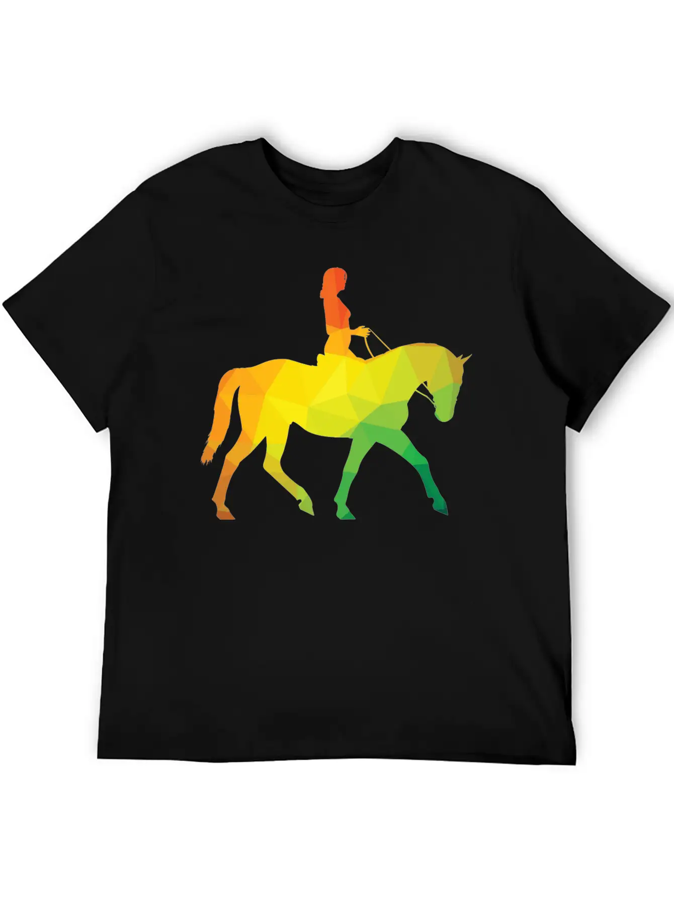 Woman Riding A Horse Unisex Casual T-Shirt – Clean Design For Daily Comfort