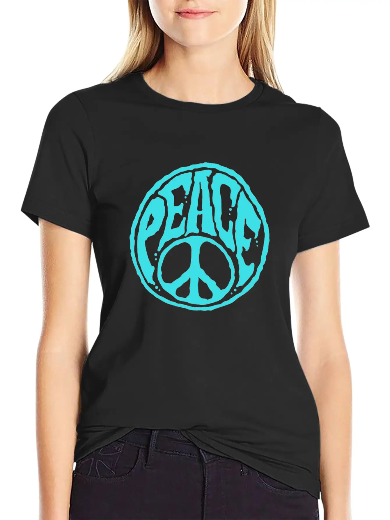 World Peace Sign - Harmony Retro Unisex Casual T-Shirt – Clean Design For Daily Comfort