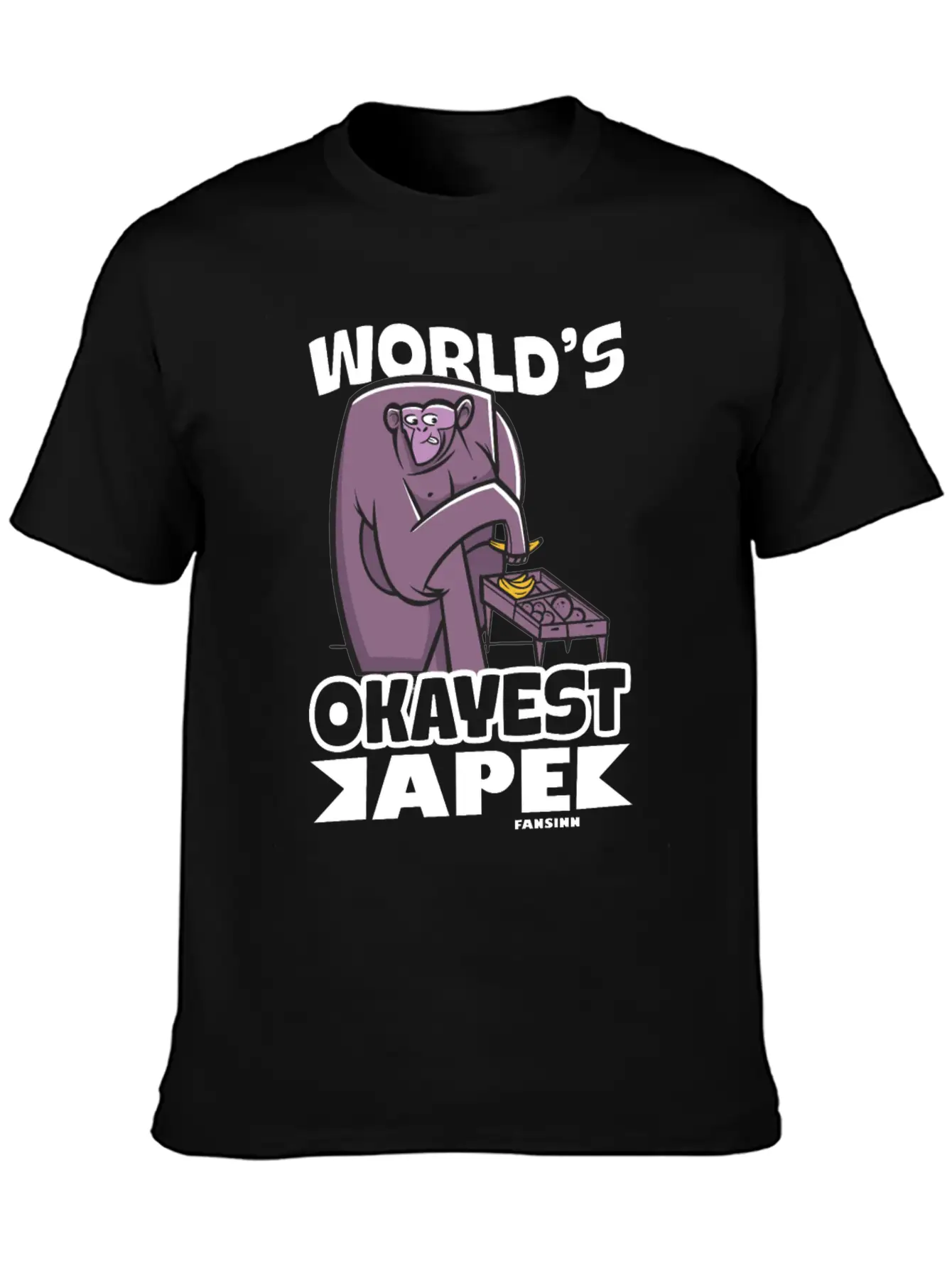 World's Okayest Ape Unisex Casual T-Shirt – Clean Design For Daily Comfort