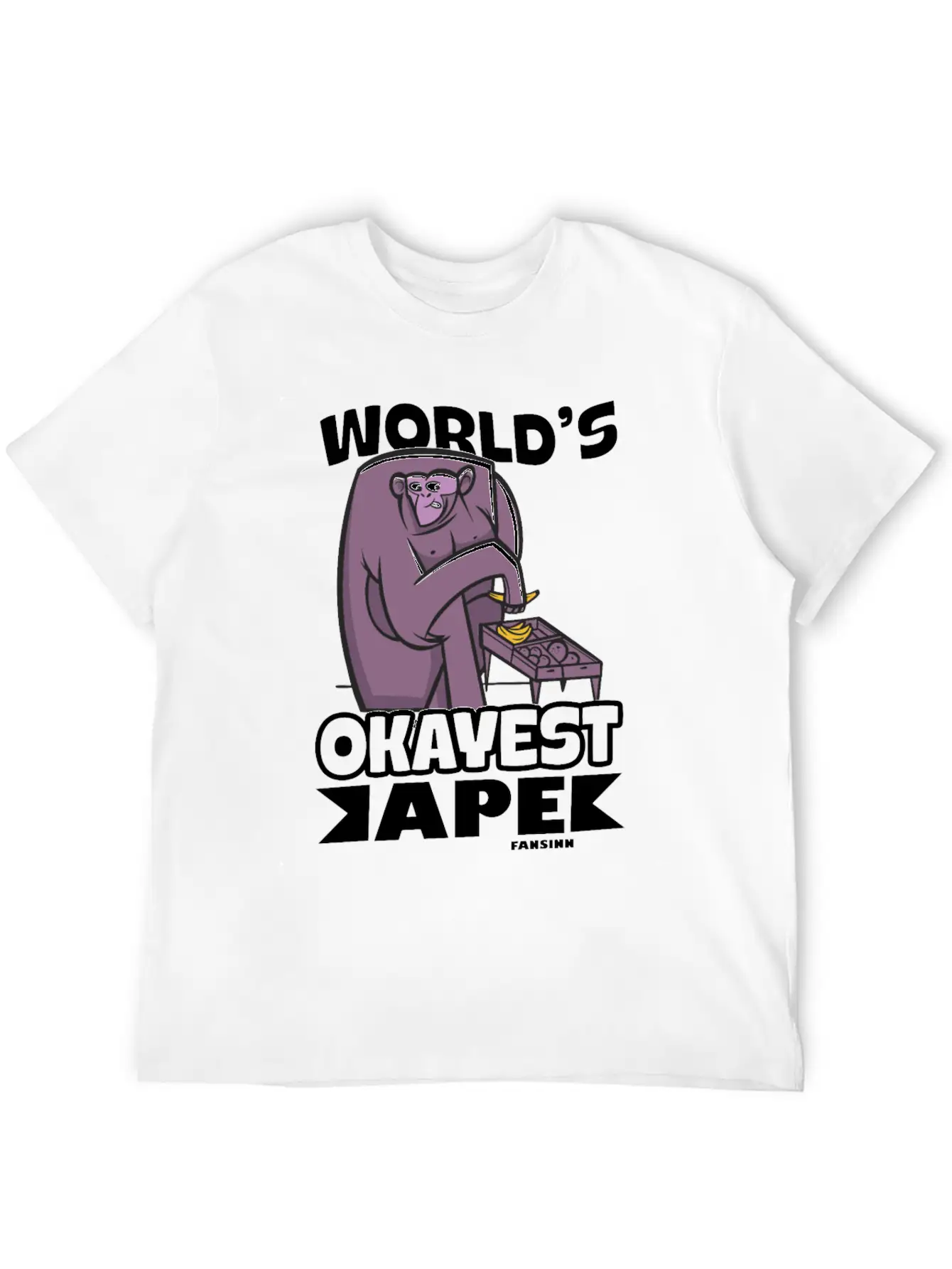 World's Okayest Ape Unisex Casual T-Shirt – Clean Design For Daily Comfort