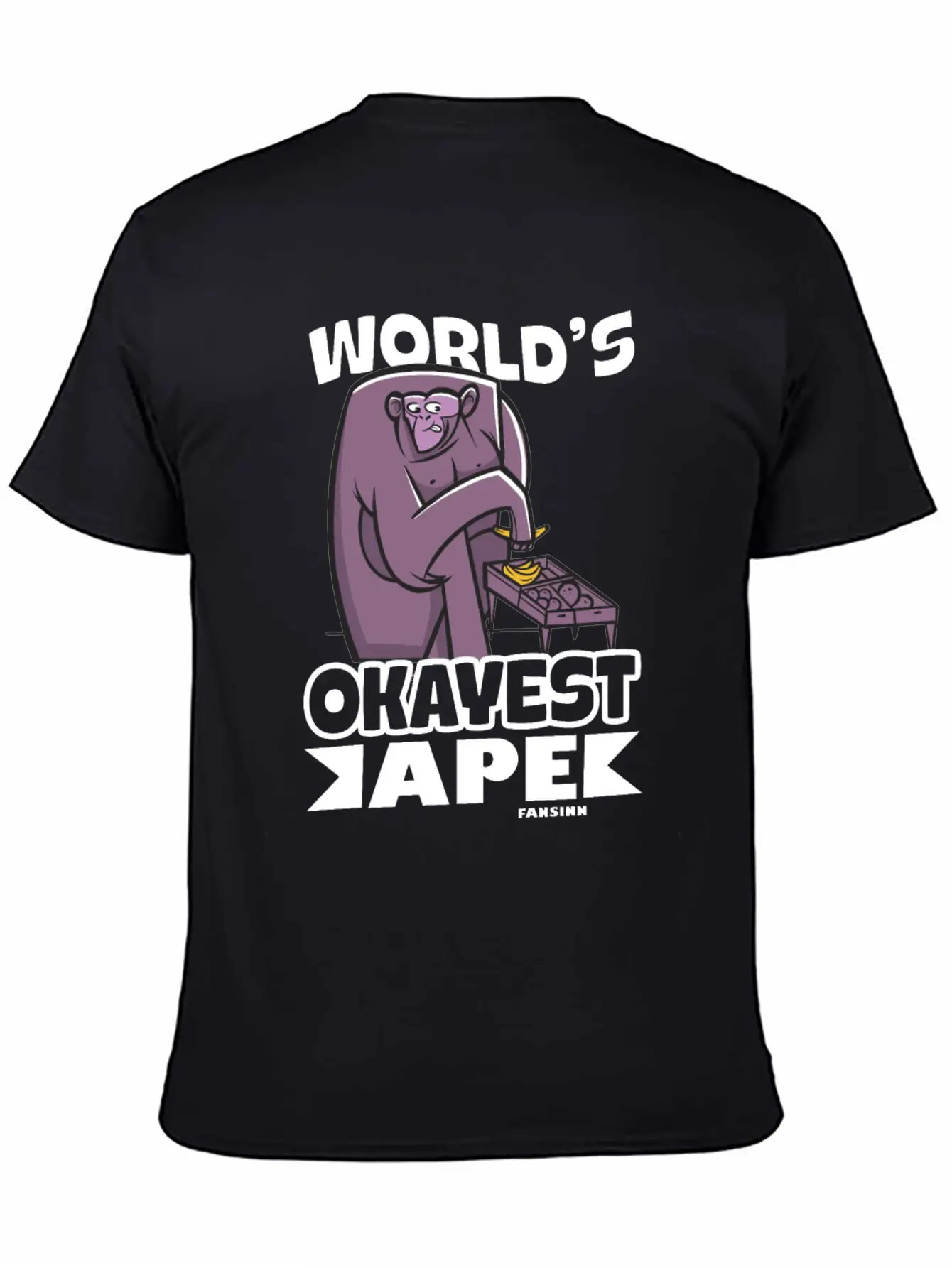 World's Okayest Ape Unisex Casual T-Shirt – Clean Design For Daily Comfort