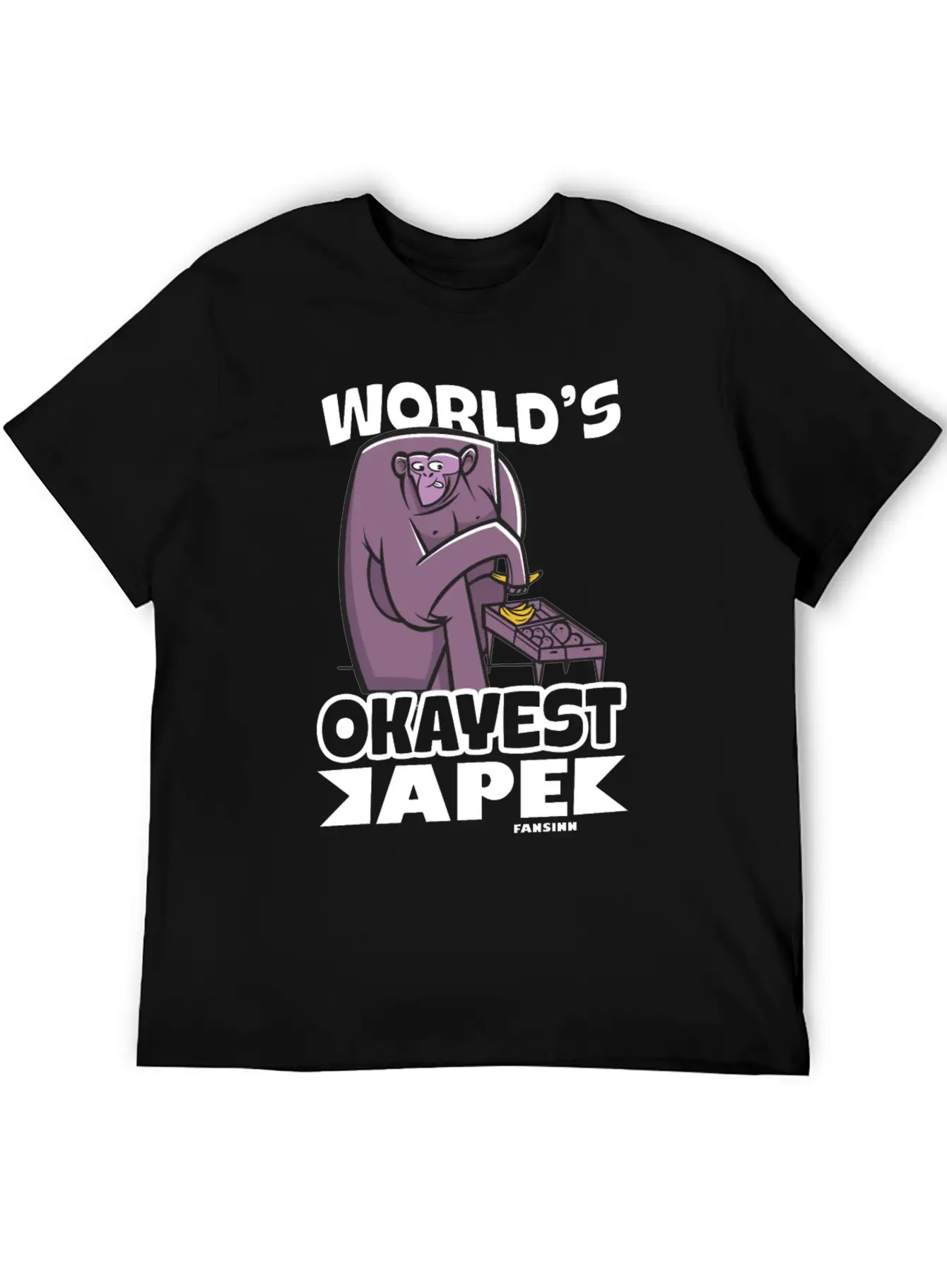 World's Okayest Ape Unisex Casual T-Shirt – Clean Design For Daily Comfort