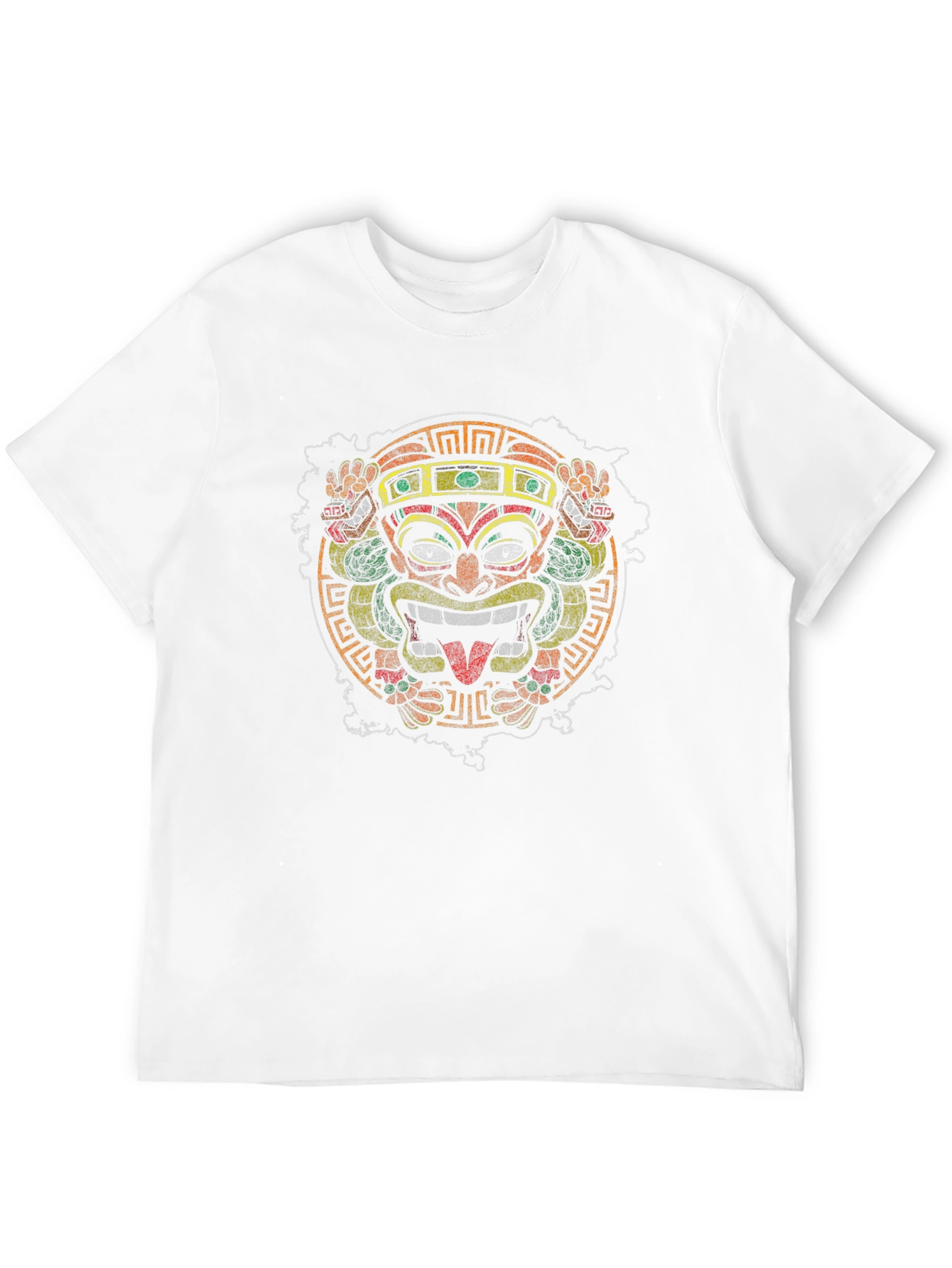 Aztec Mask Graphic Black T-Shirt