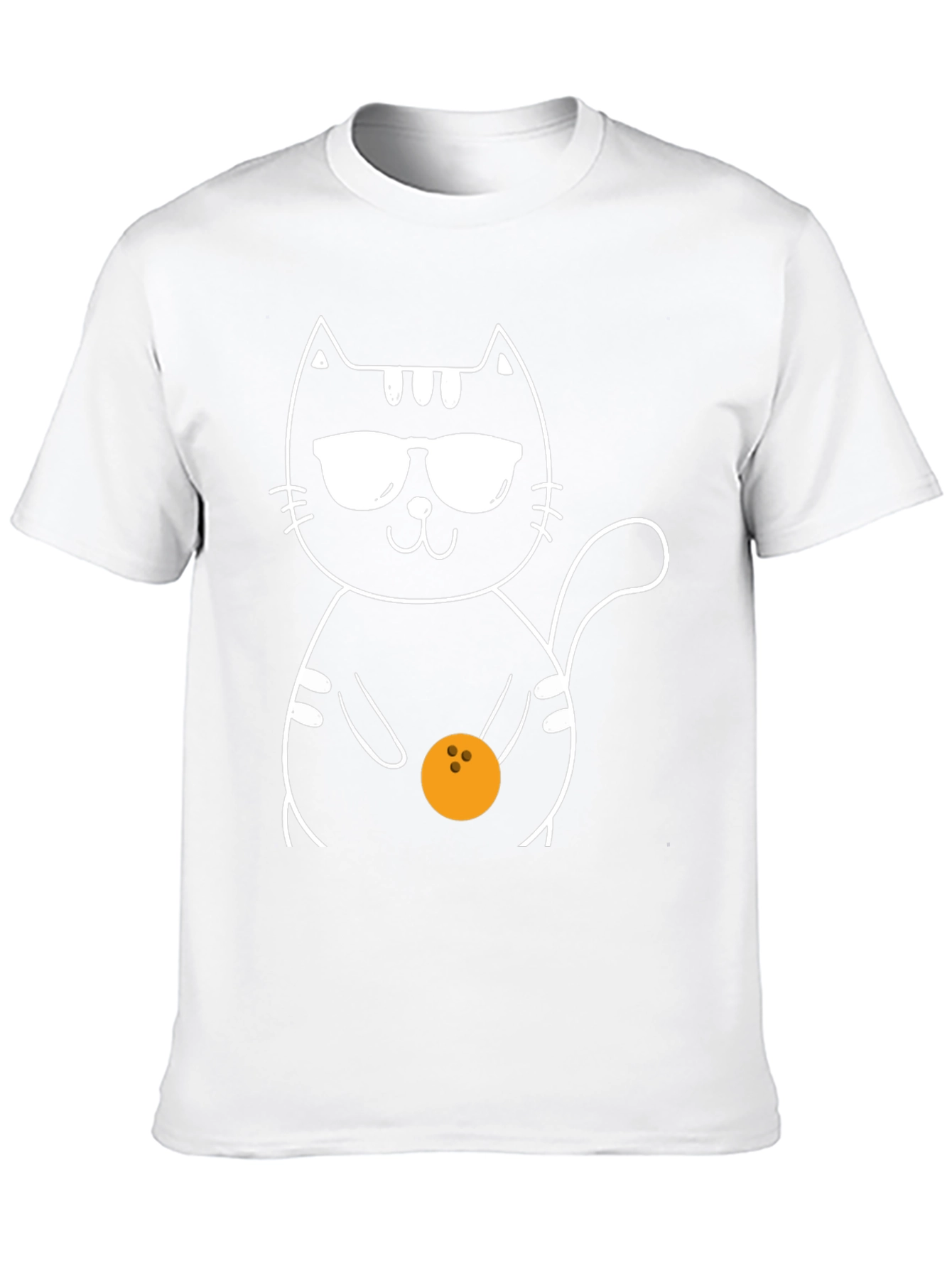 Cool Cat Bowling T-Shirt - Black Graphic Tee
