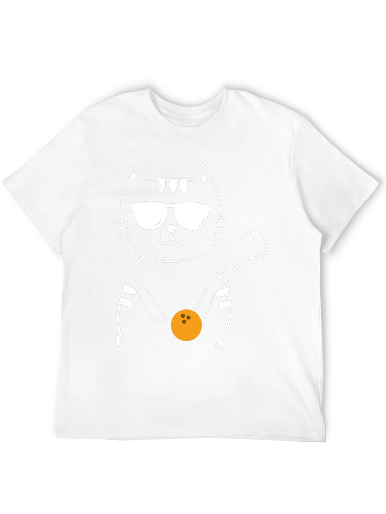 Cool Cat Bowling T-Shirt - Black Graphic Tee