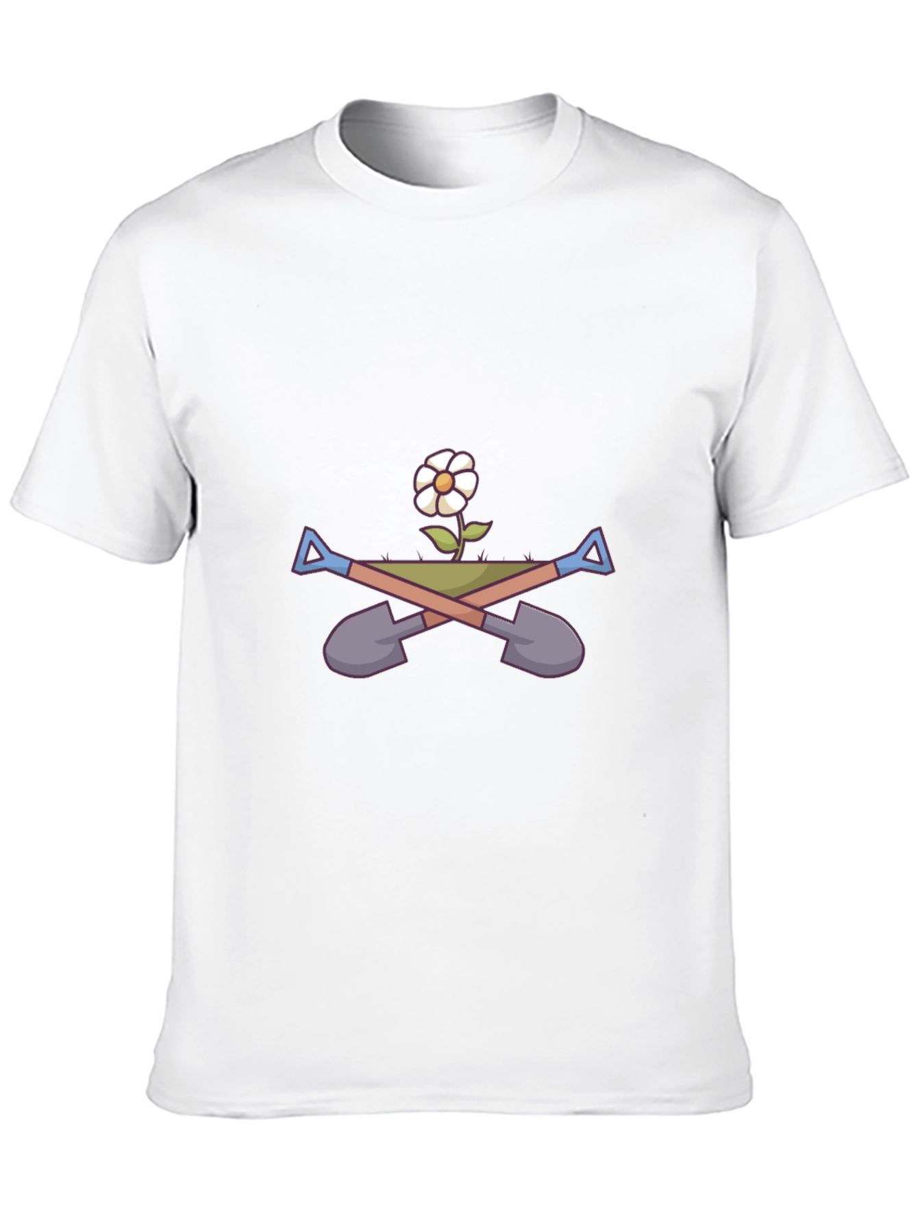 Gardener T-Shirt - Flower & Shovel Graphic Tee