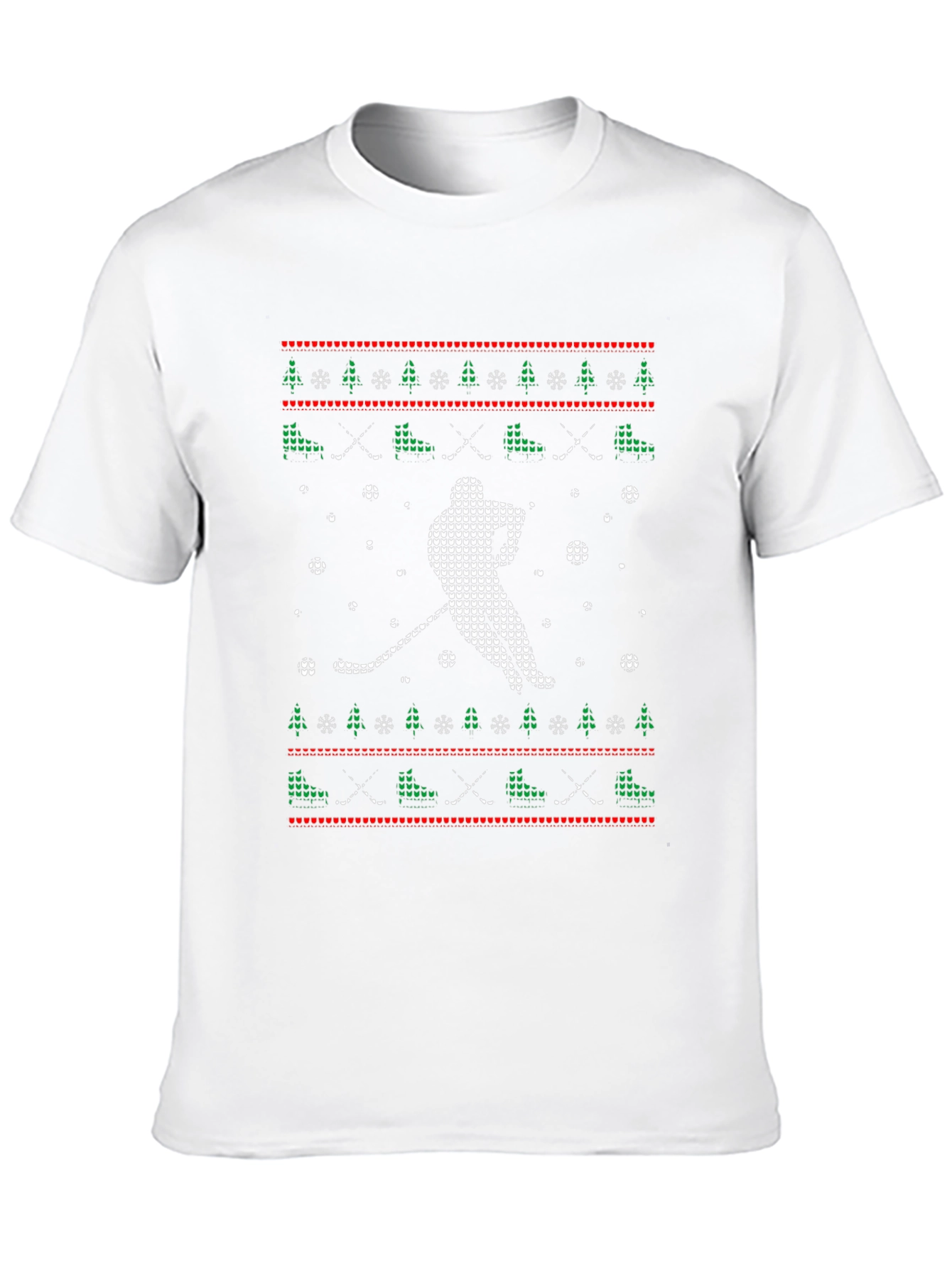 Ugly Christmas Hockey Player T-Shirt