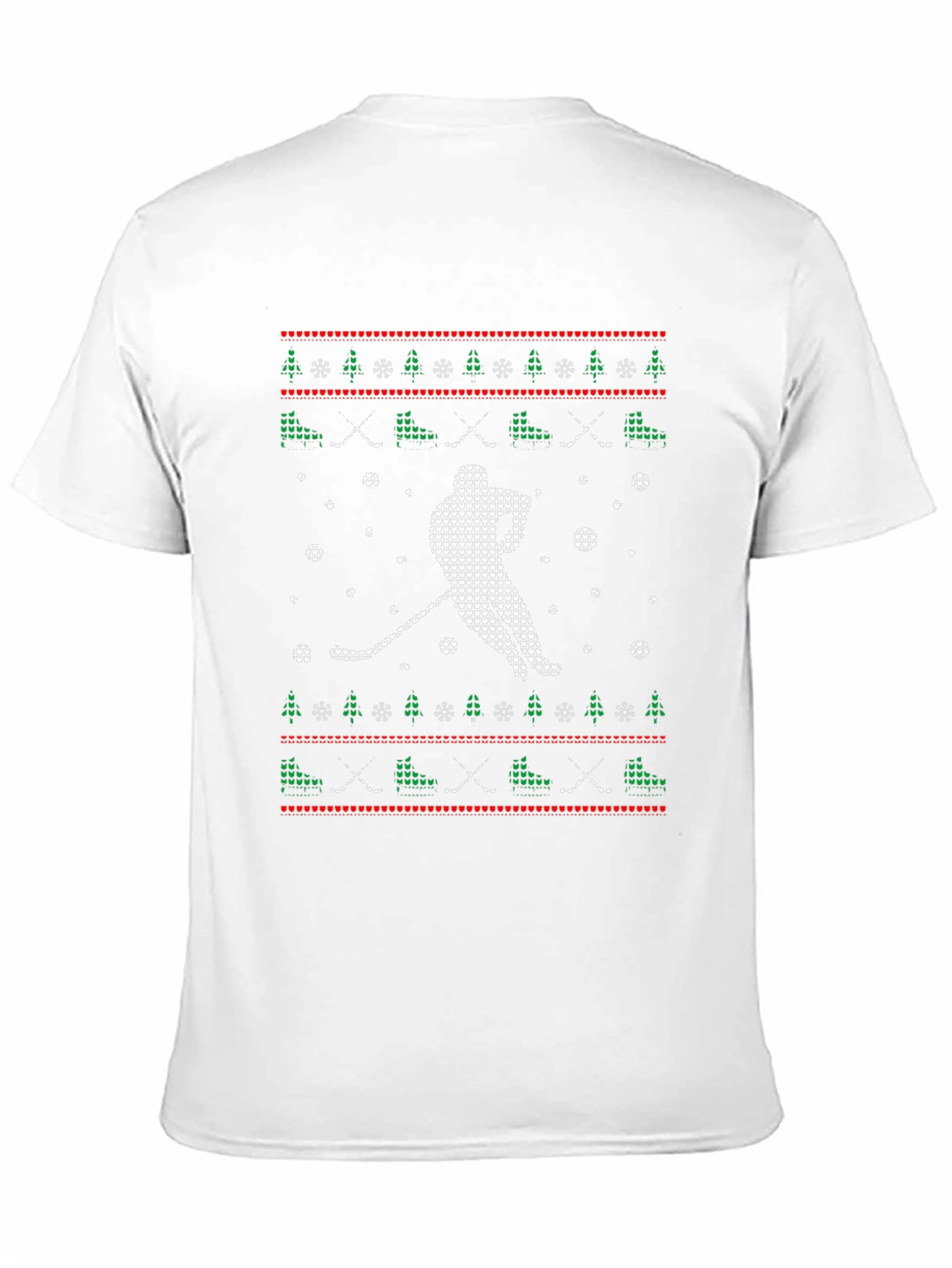 Ugly Christmas Hockey Player T-Shirt
