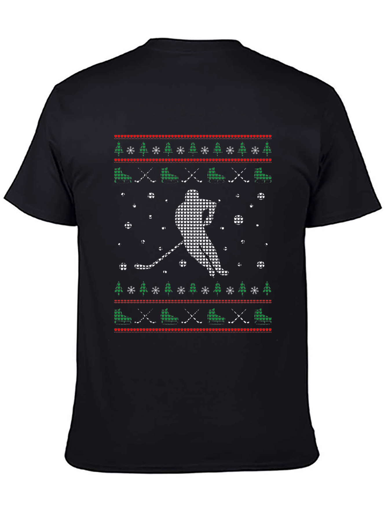 Ugly Christmas Hockey Player T-Shirt