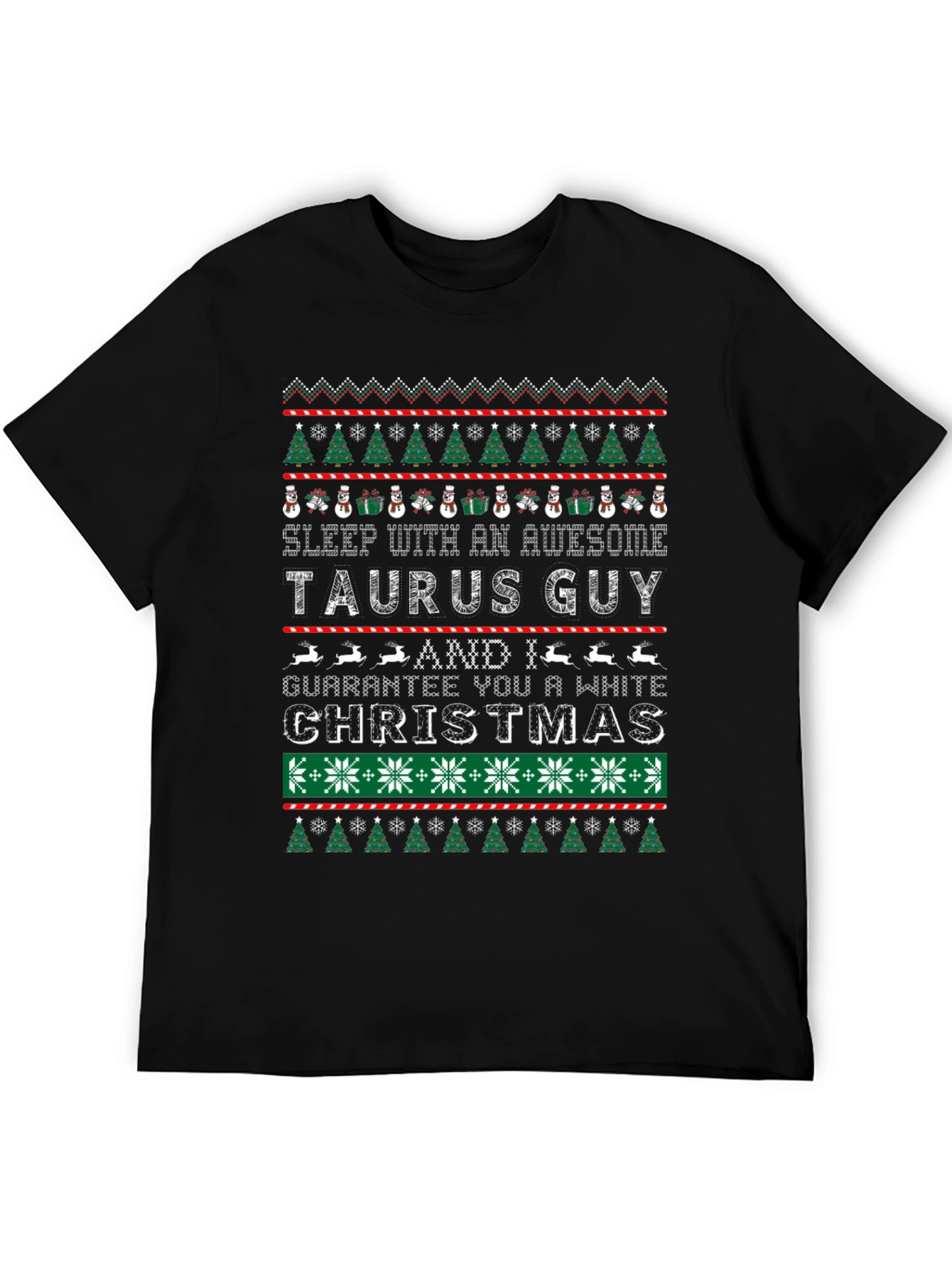 Taurus Guy Ugly Christmas Sweater Graphic Tee