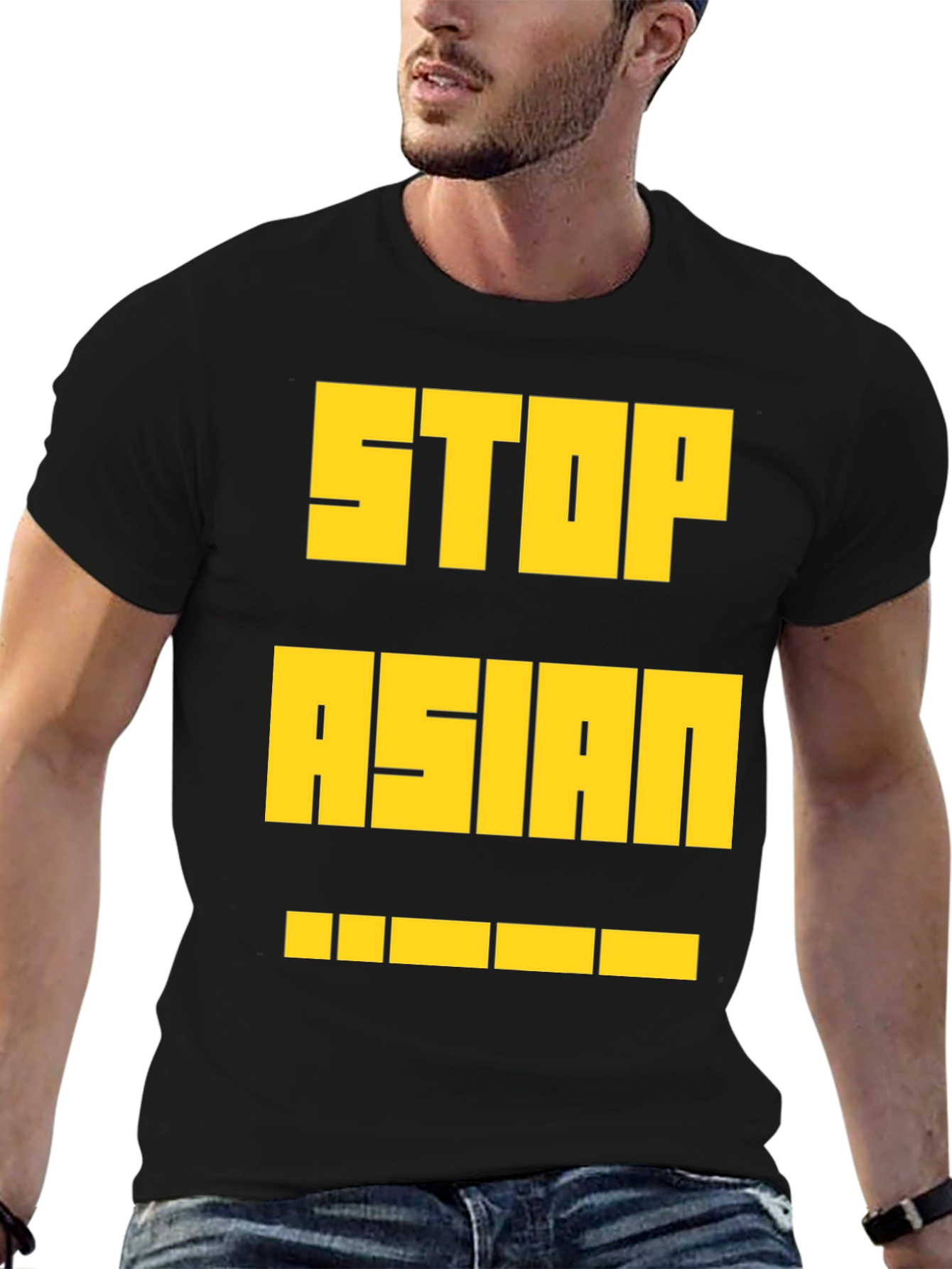 Stop Asian Hate T-Shirt - Bold Yellow Print