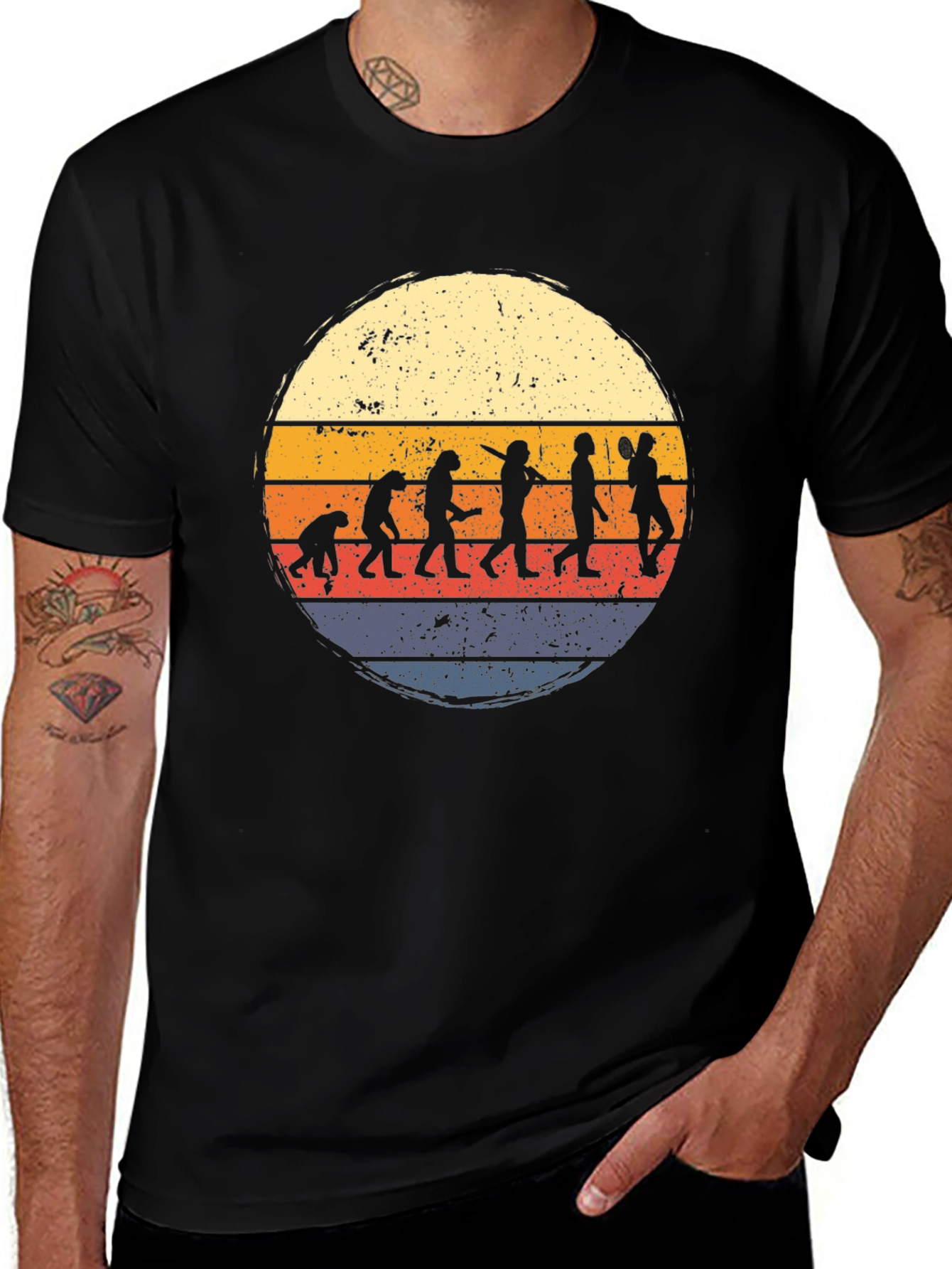 Evolution of Disc Golf Retro Style T-Shirt