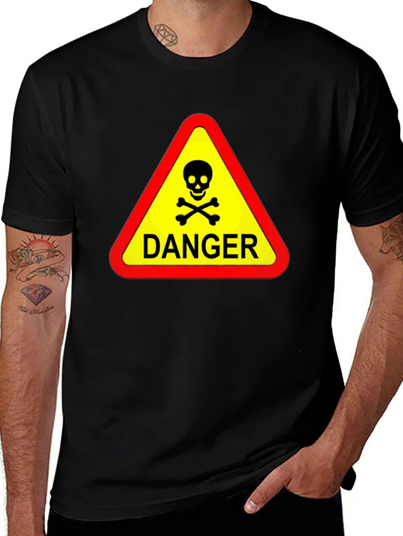 Danger Skull & Crossbones Graphic T-Shirt