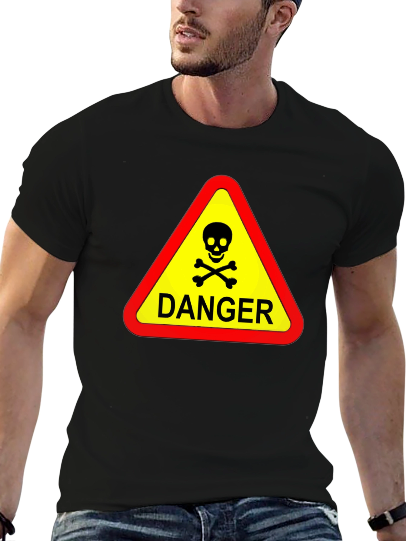Danger Skull & Crossbones Graphic T-Shirt