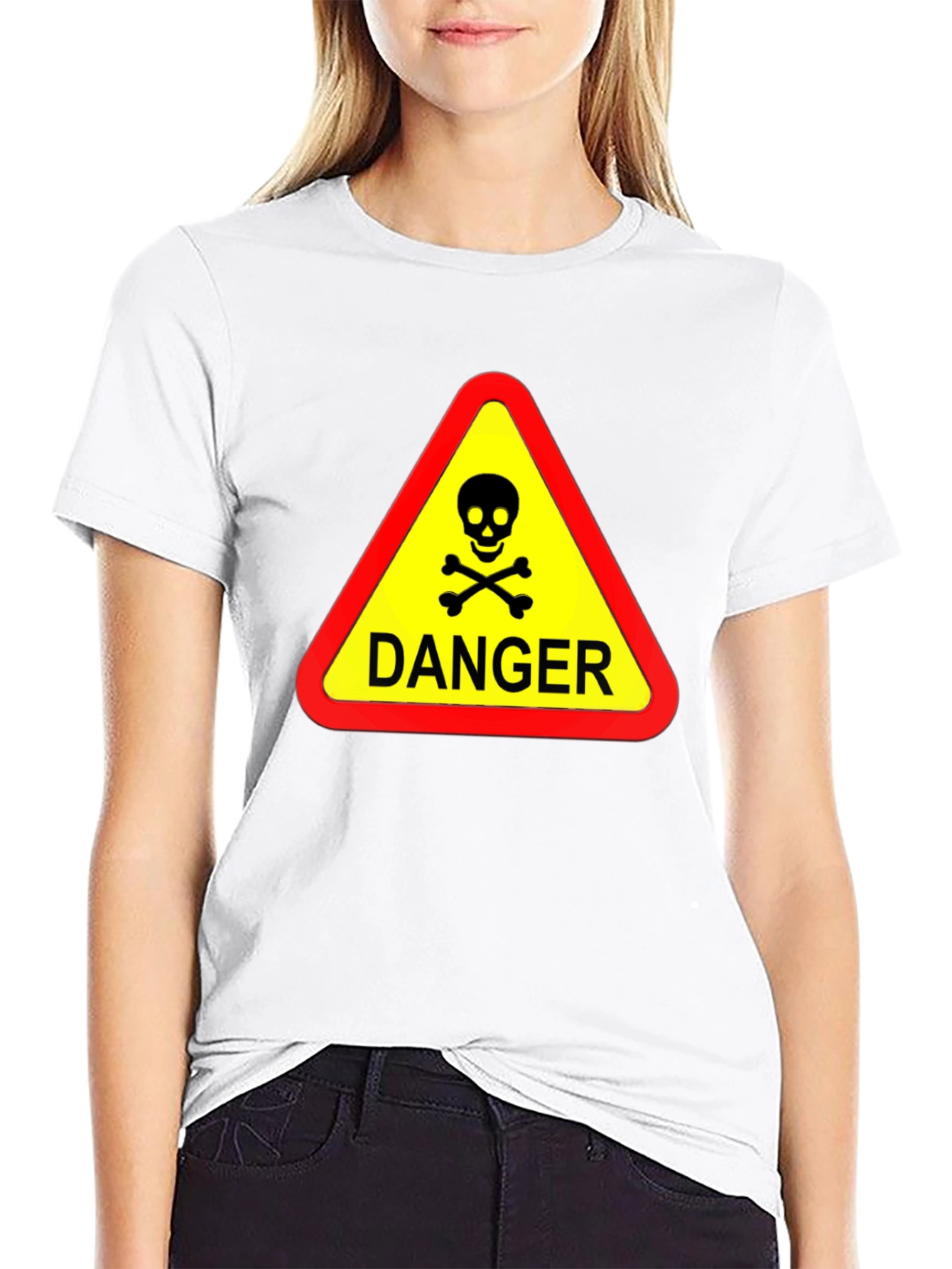 Danger Skull & Crossbones Graphic T-Shirt