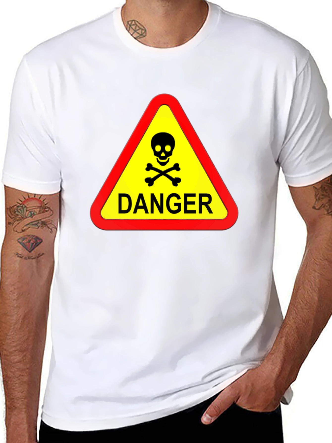 Danger Skull & Crossbones Graphic T-Shirt