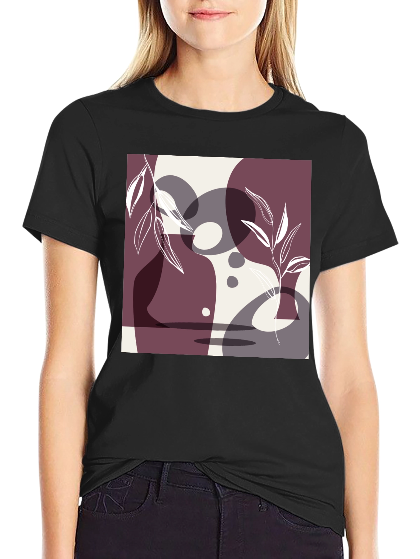 Abstract Art Black T-Shirt