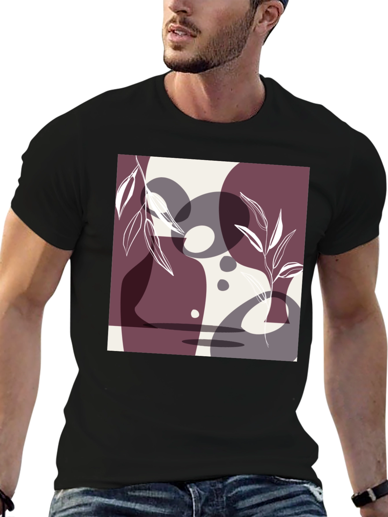 Abstract Art Black T-Shirt