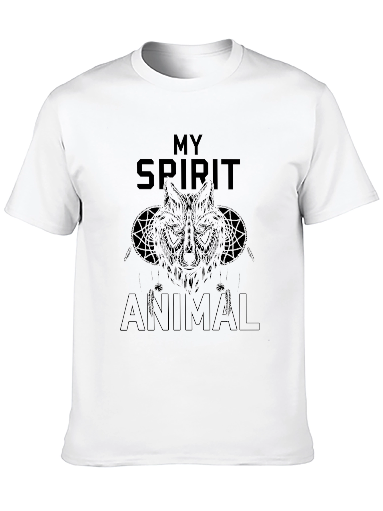 Mens Black My Spirit Animal Graphic Tee