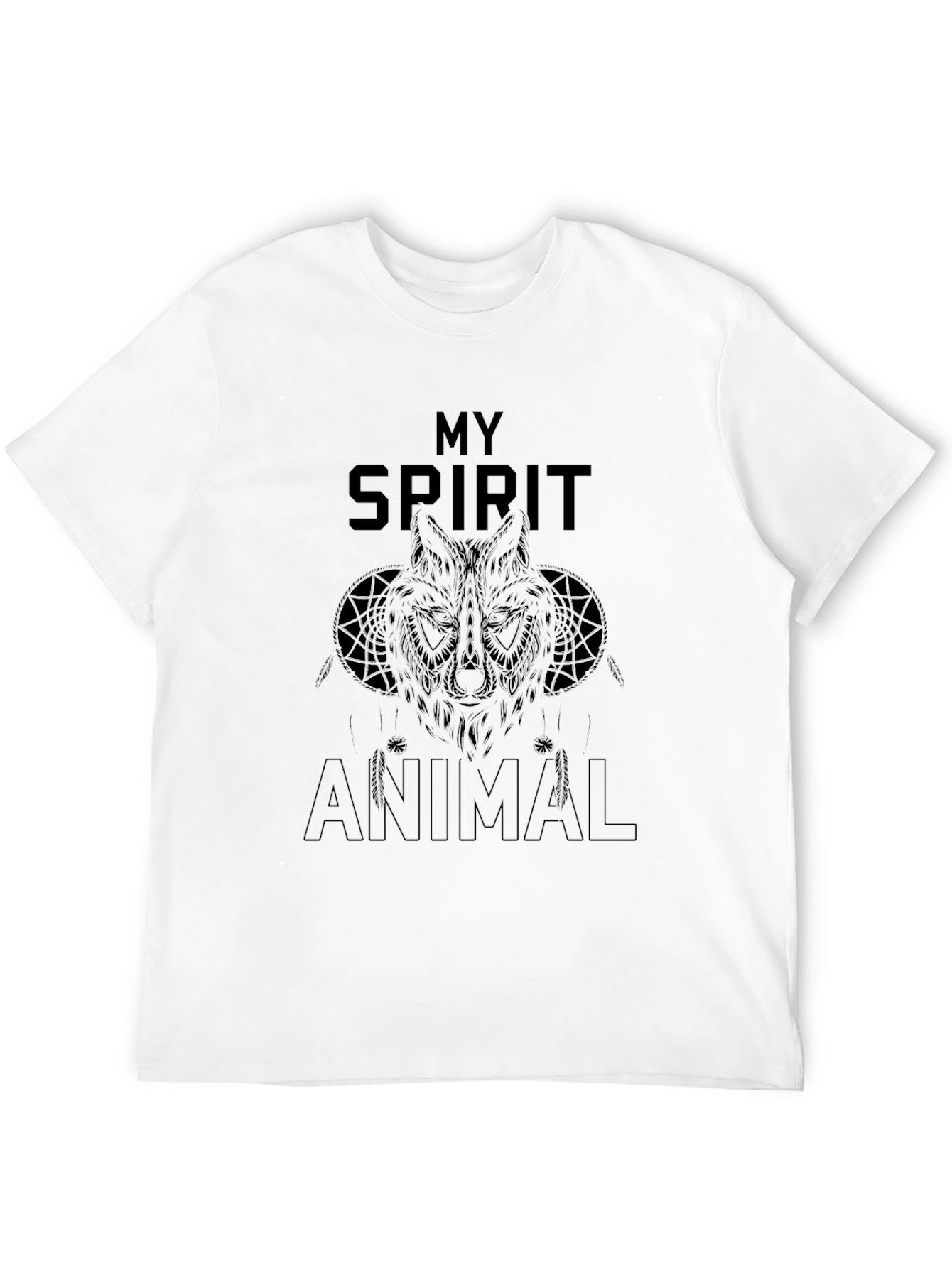 Mens Black My Spirit Animal Graphic Tee
