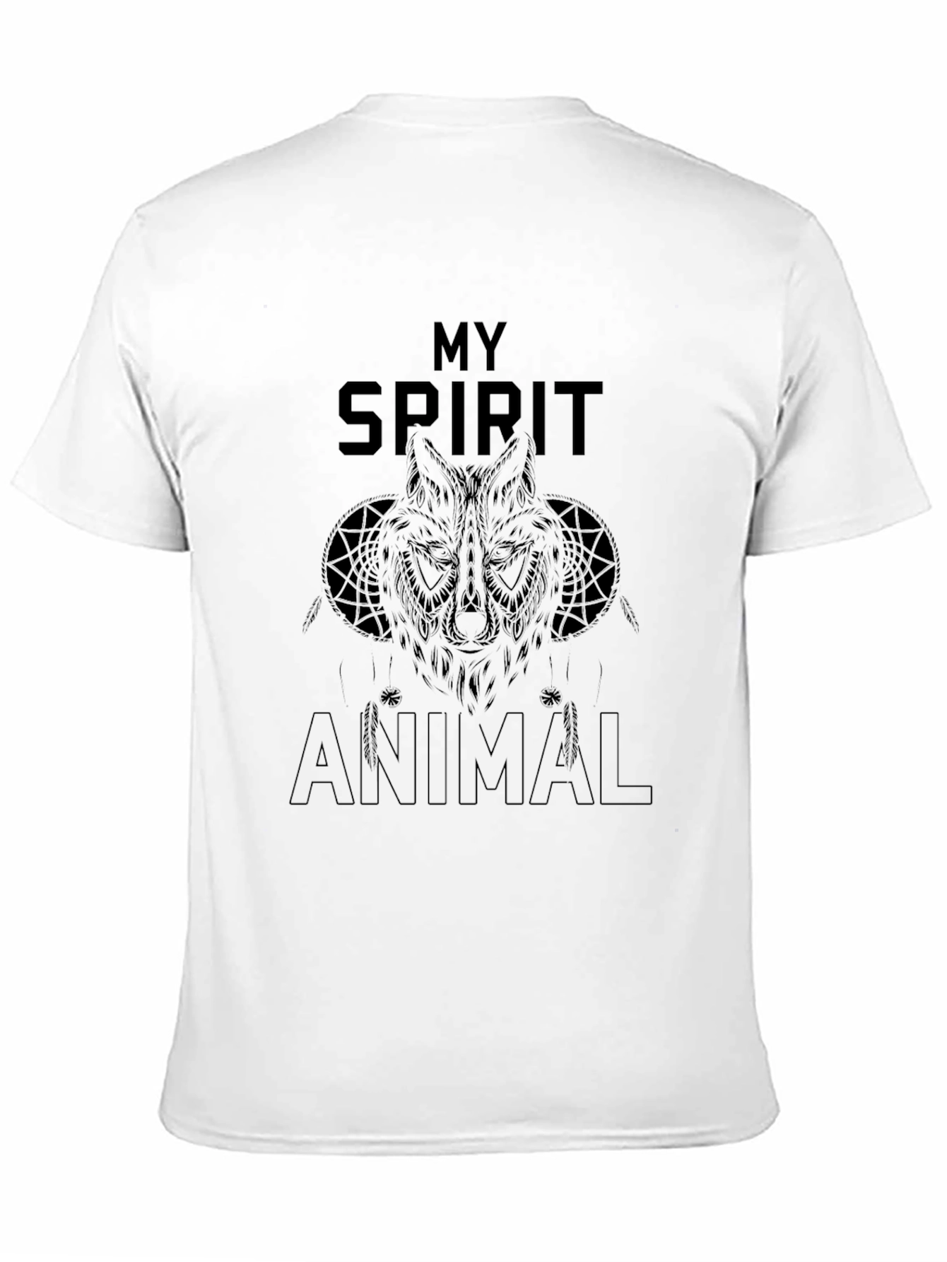 Mens Black My Spirit Animal Graphic Tee