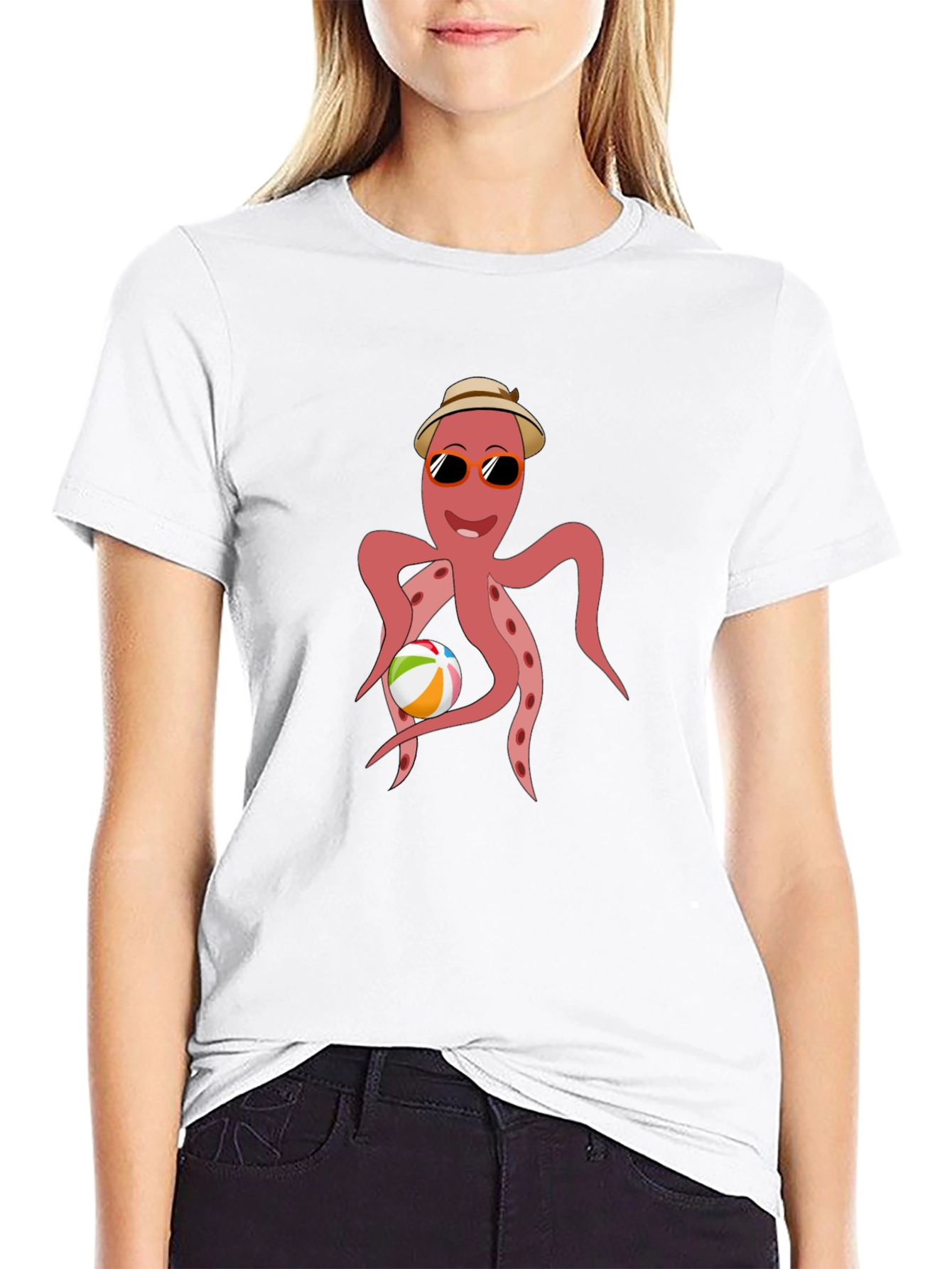 Cool Octopus Graphic Tee - Summer Beach Vibes