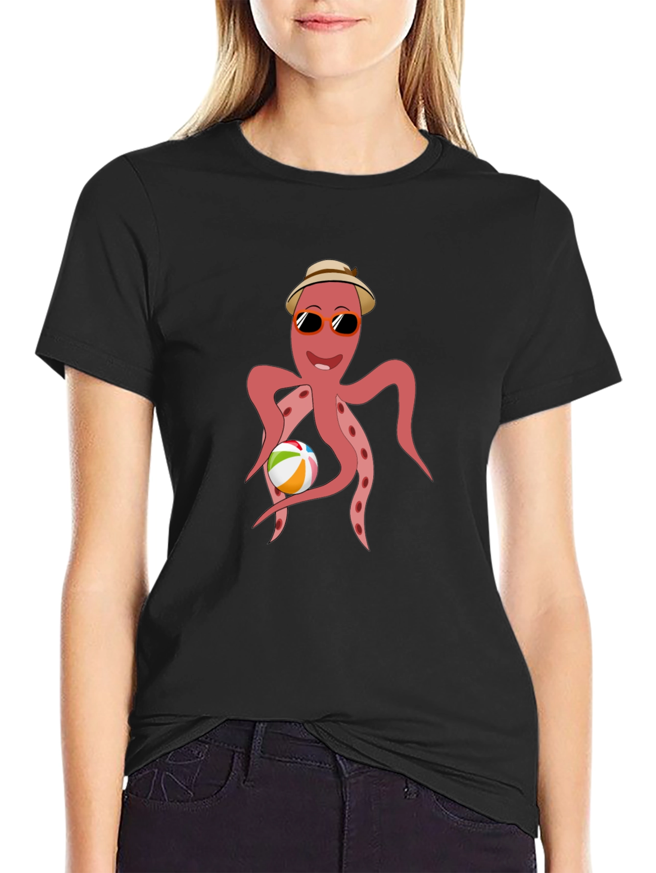 Cool Octopus Graphic Tee - Summer Beach Vibes