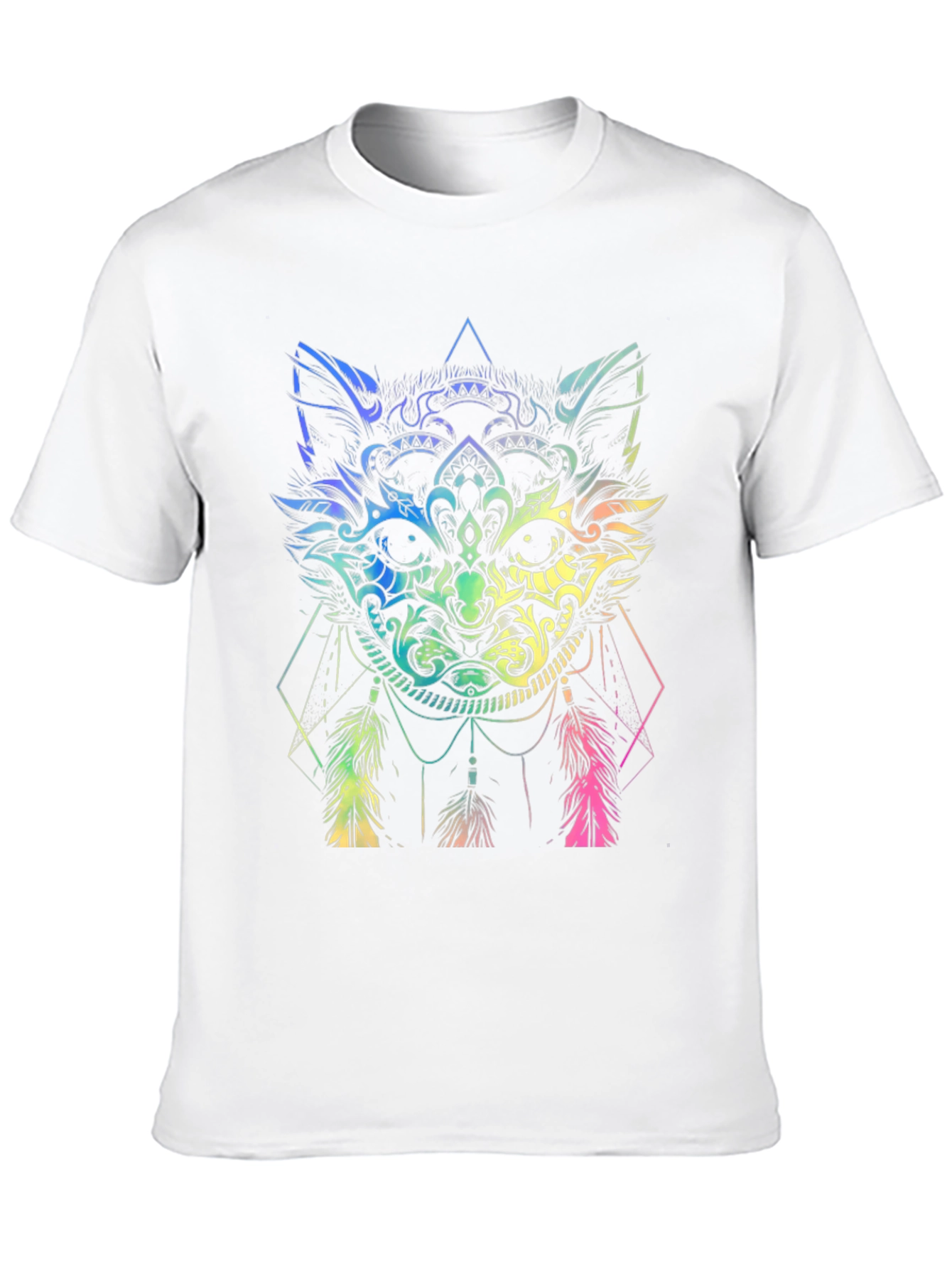 Rainbow Cat Dreamcatcher Graphic T-Shirt