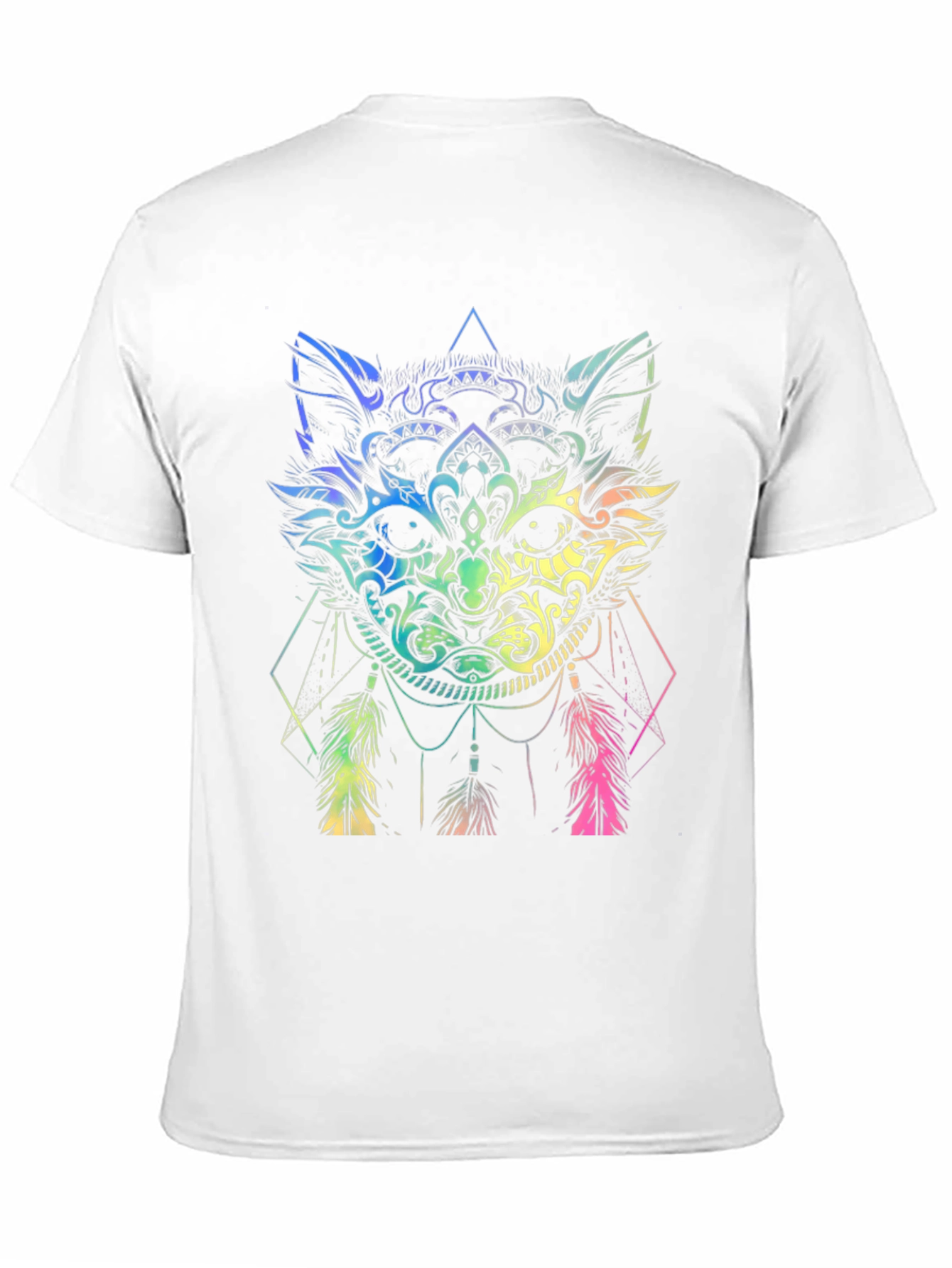 Rainbow Cat Dreamcatcher Graphic T-Shirt