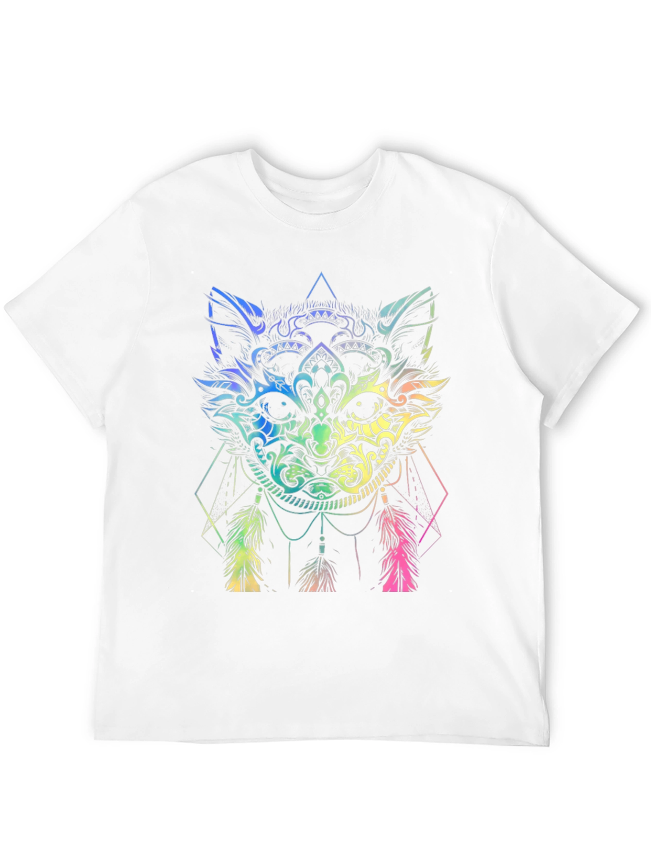 Rainbow Cat Dreamcatcher Graphic T-Shirt