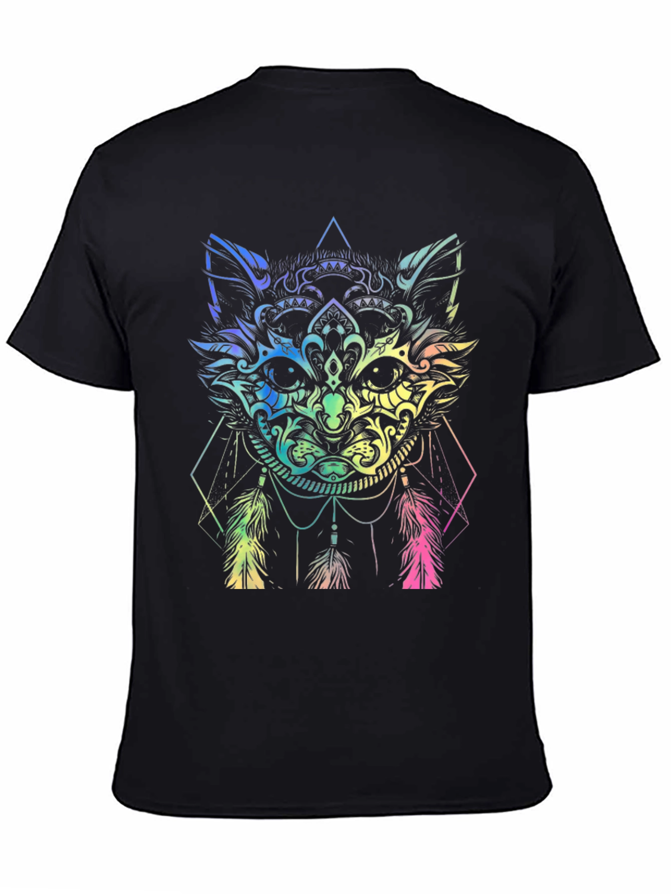 Rainbow Cat Dreamcatcher Graphic T-Shirt