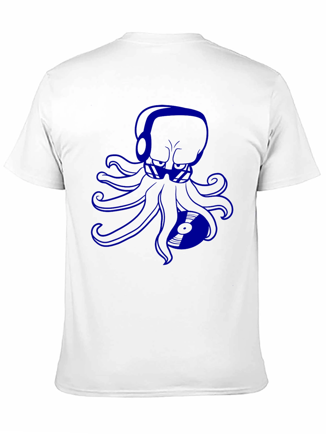 Octopus DJ Graphic Tee - Black Cotton T-Shirt