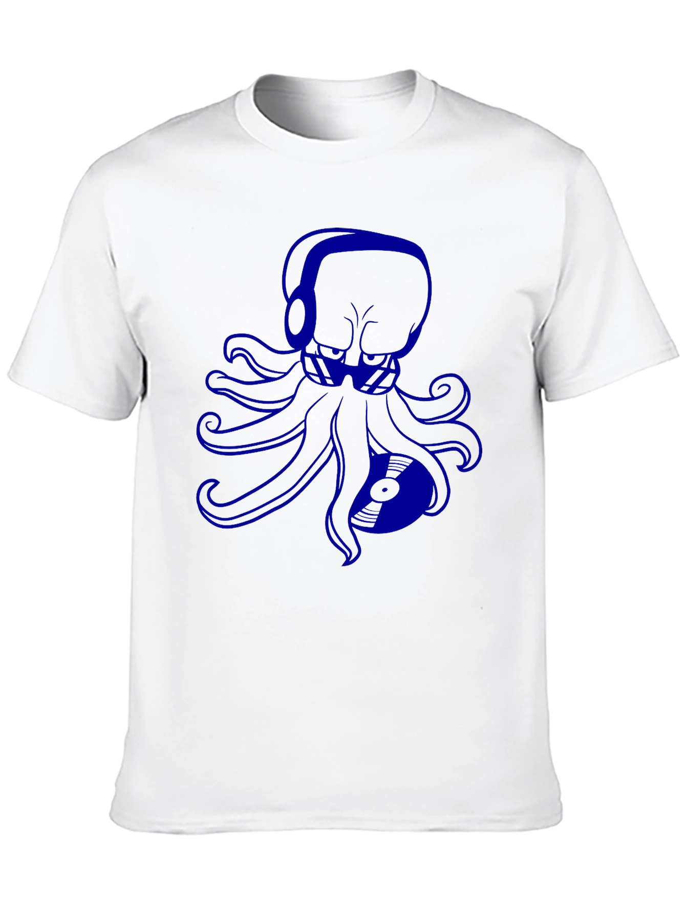 Octopus DJ Graphic Tee - Black Cotton T-Shirt