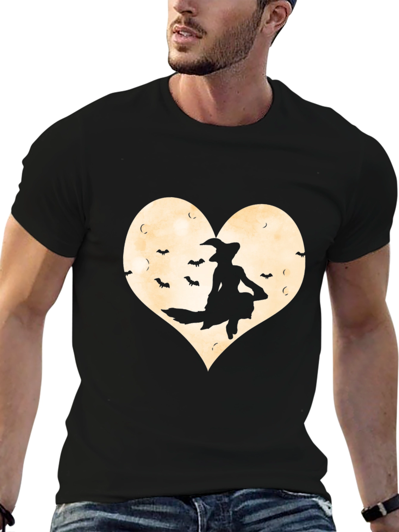 Witch Heart Graphic Tee - Halloween Shirt