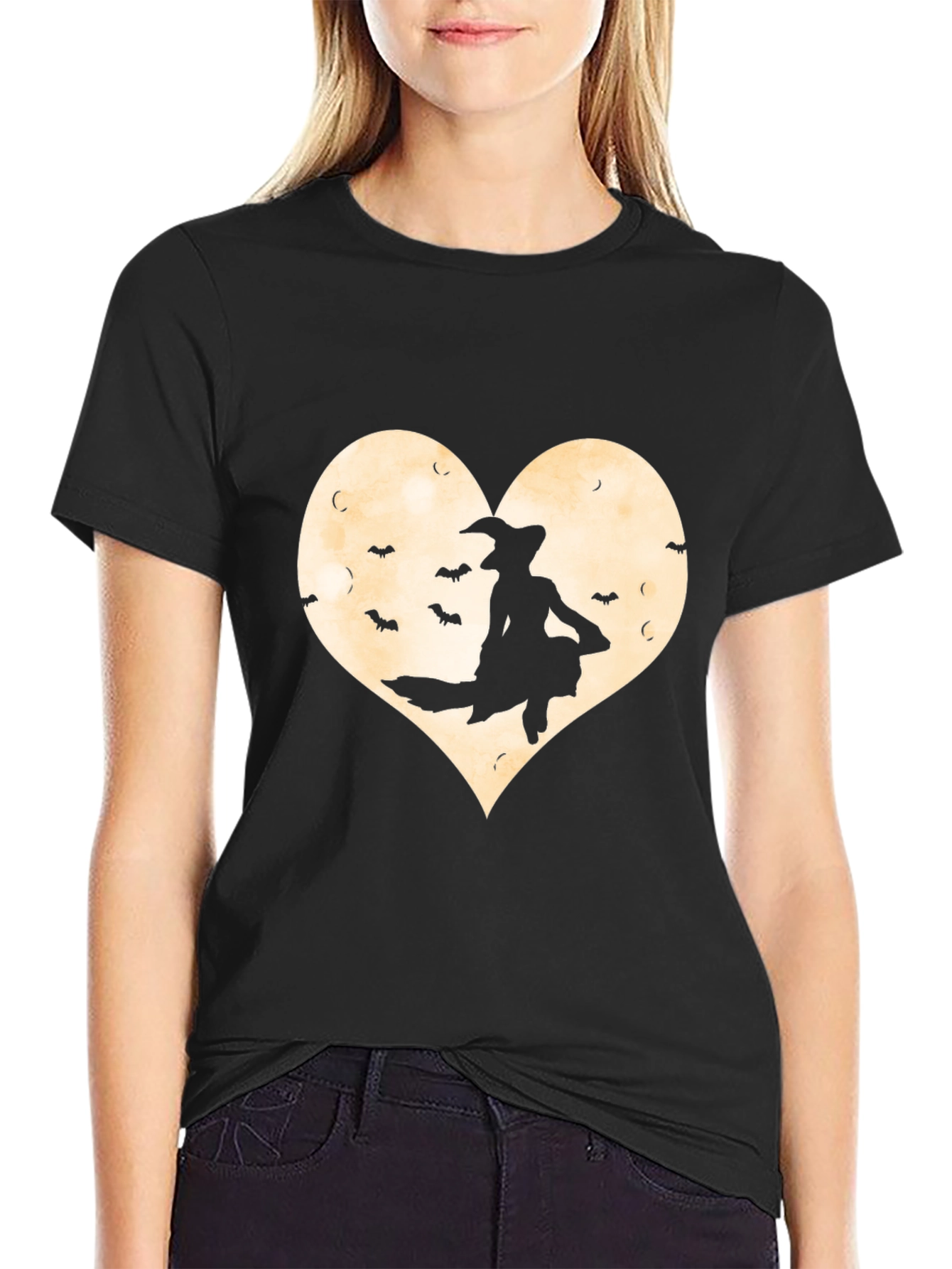Witch Heart Graphic Tee - Halloween Shirt
