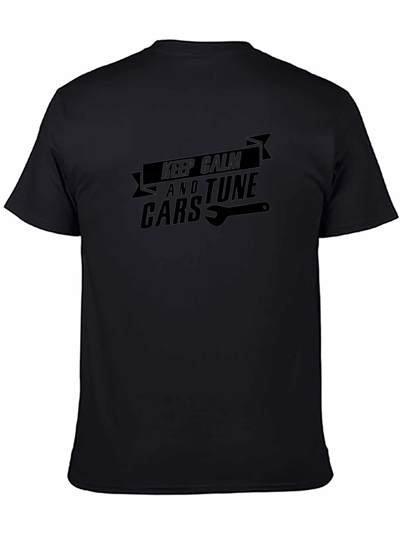 Keep Calm and Tune Cars Black T-Shirt